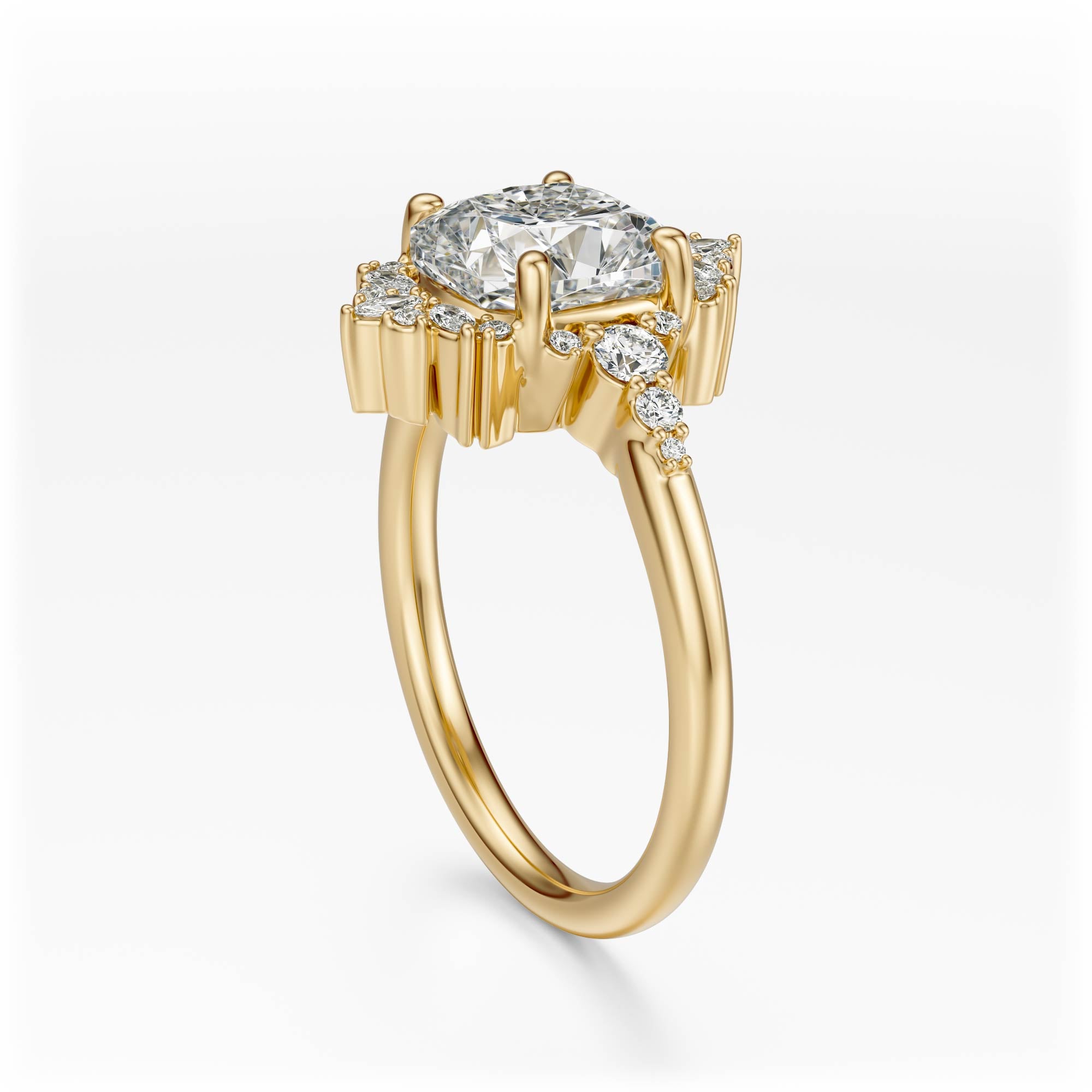 The Comtesse Ring | Cushion | Setting Only - Lavender Creek Gems