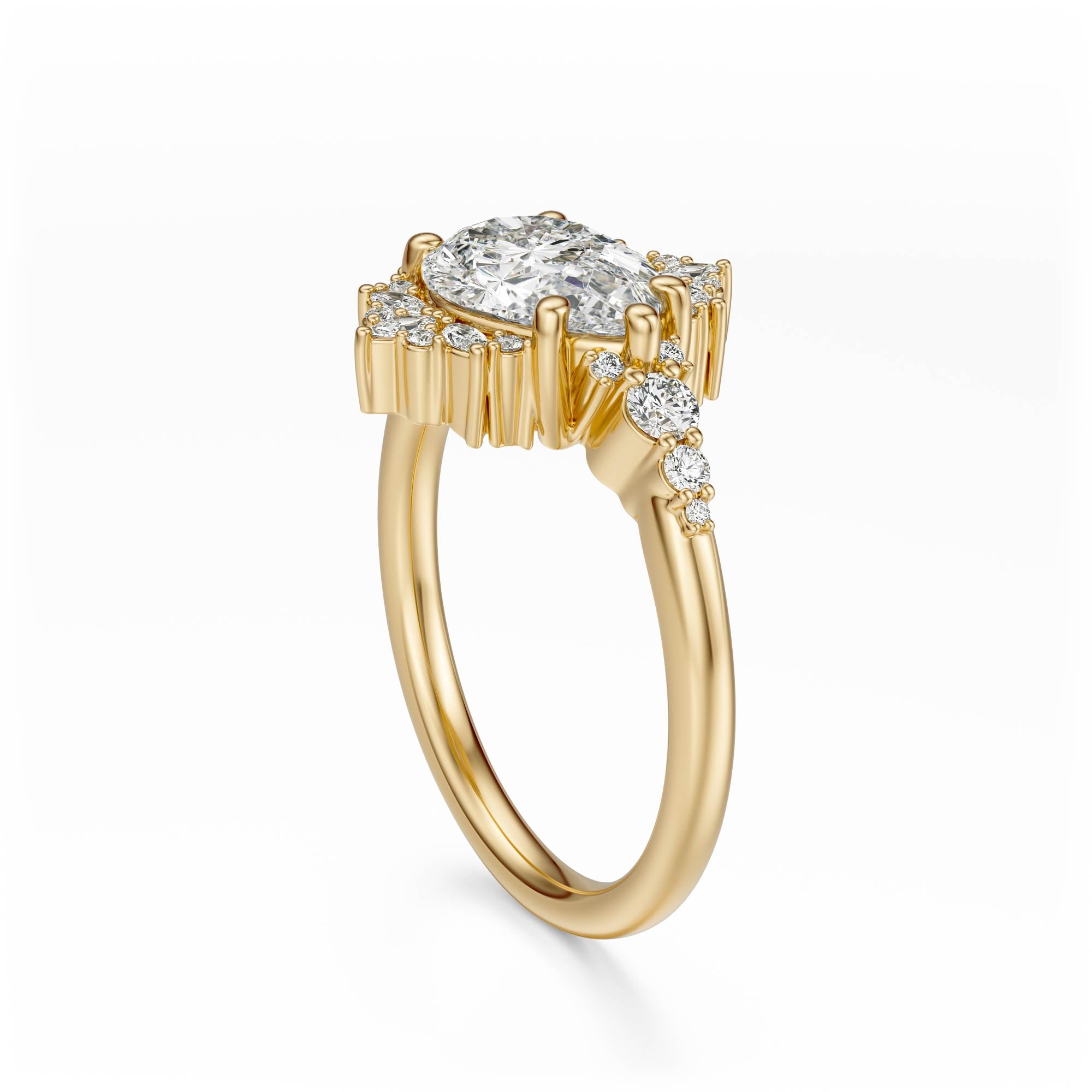 The Comtesse Ring | Pear | Setting Only - Lavender Creek Gems