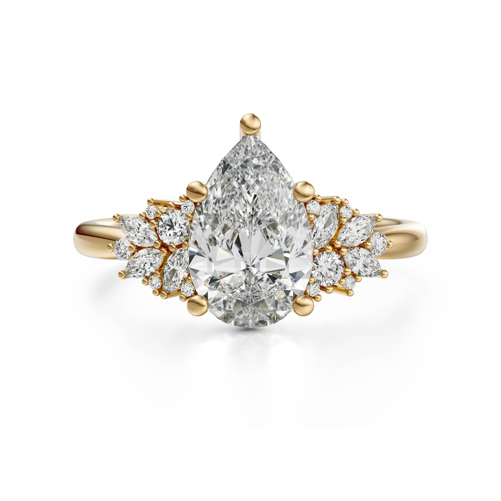 The Rosalie Ring | Pear | Setting Only - Lavender Creek Gems