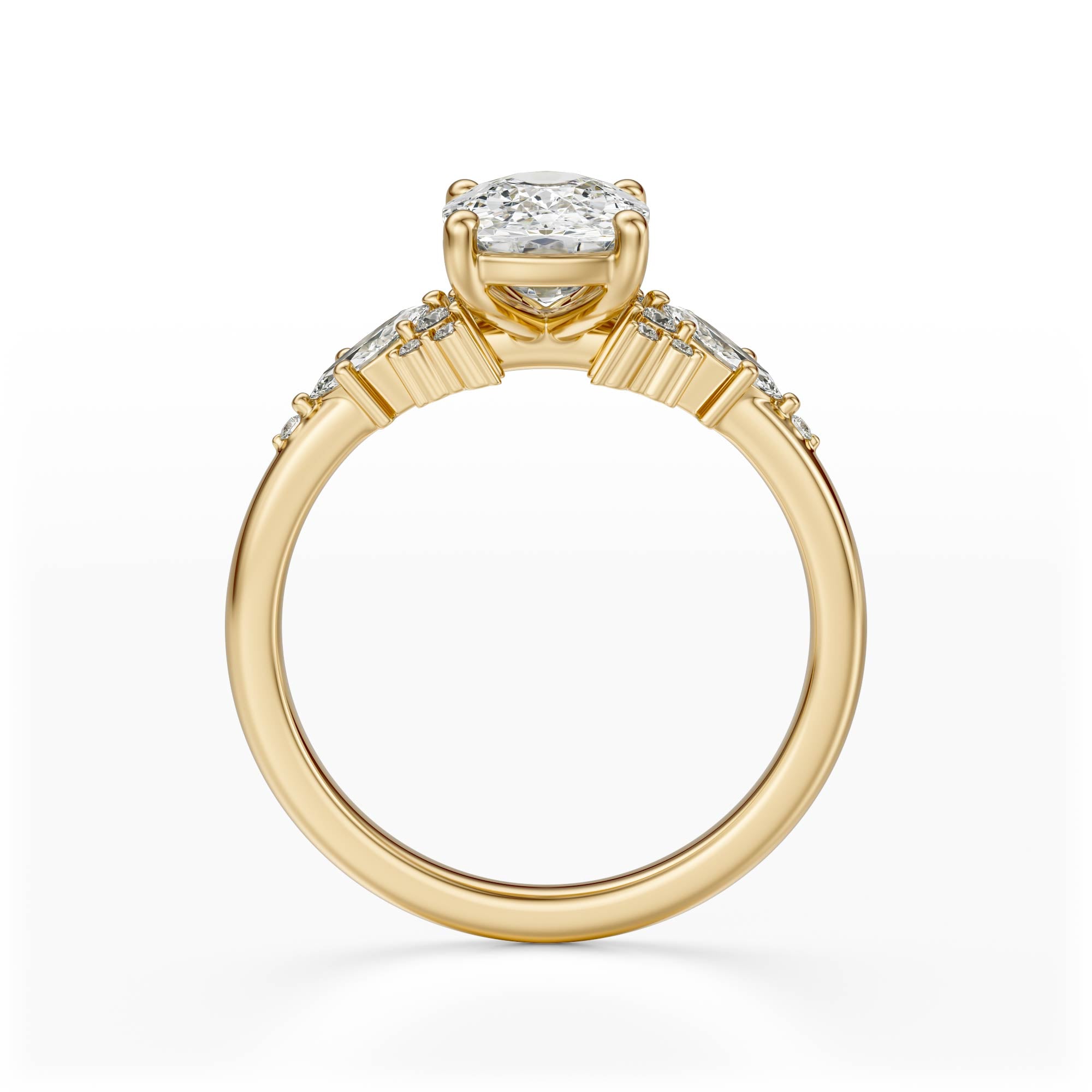 The Ascendant Ring | Elongated Cushion | Setting Only - Lavender Creek Gems