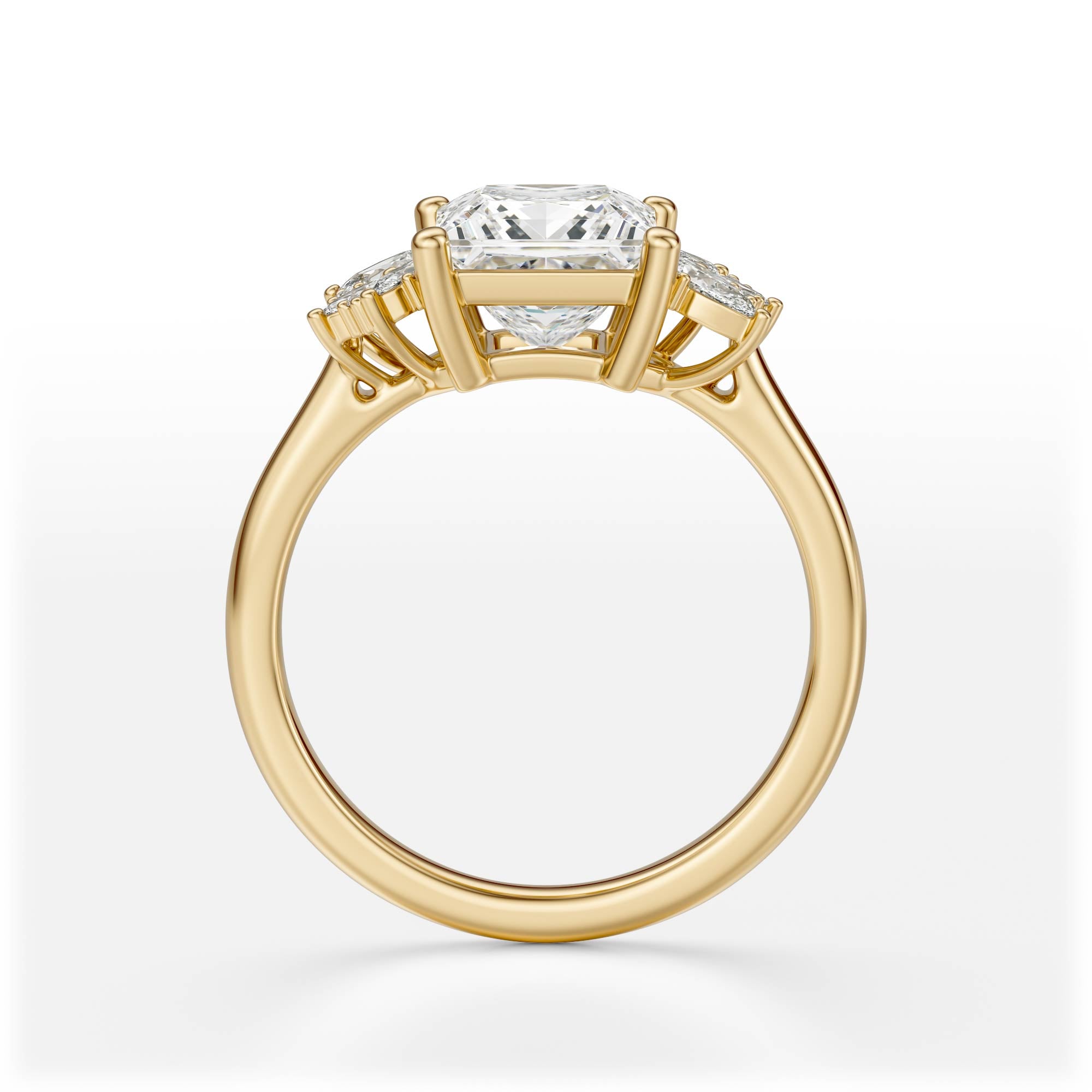 The Diamond Fleur Ring | Princess | Setting Only - Lavender Creek Gems