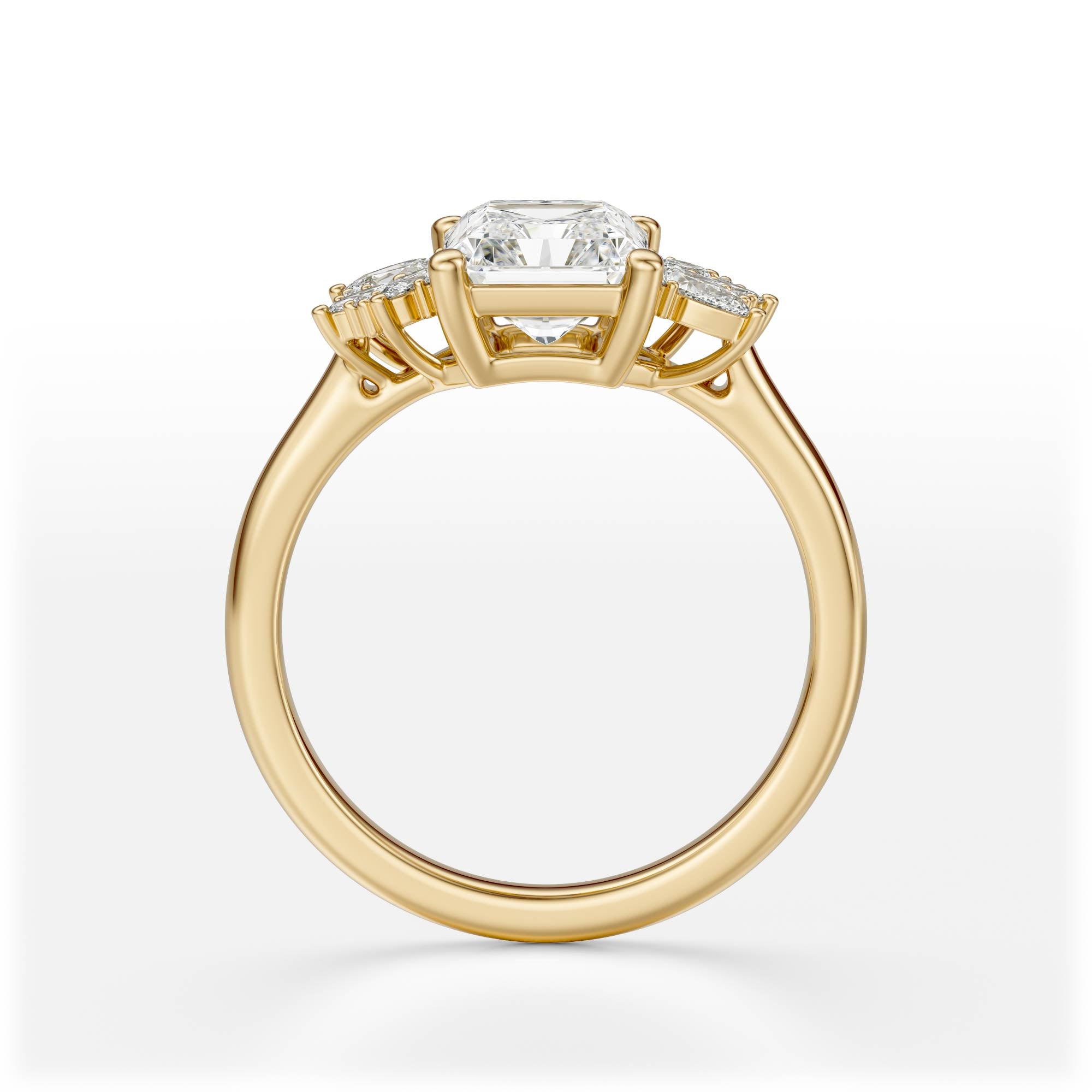 The Diamond Fleur Ring | Radiant | Setting Only - Lavender Creek Gems