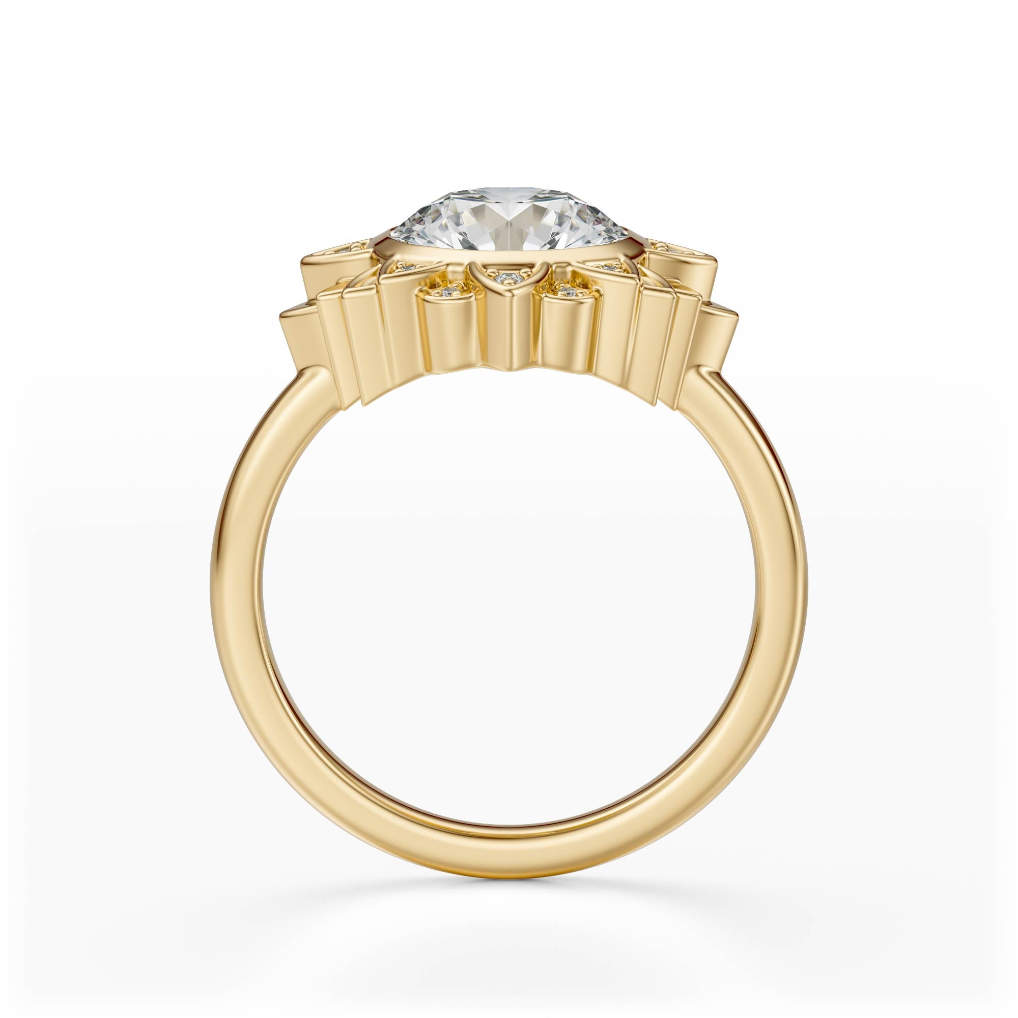 The Lotus Ring | Round - Lavender Creek Gems