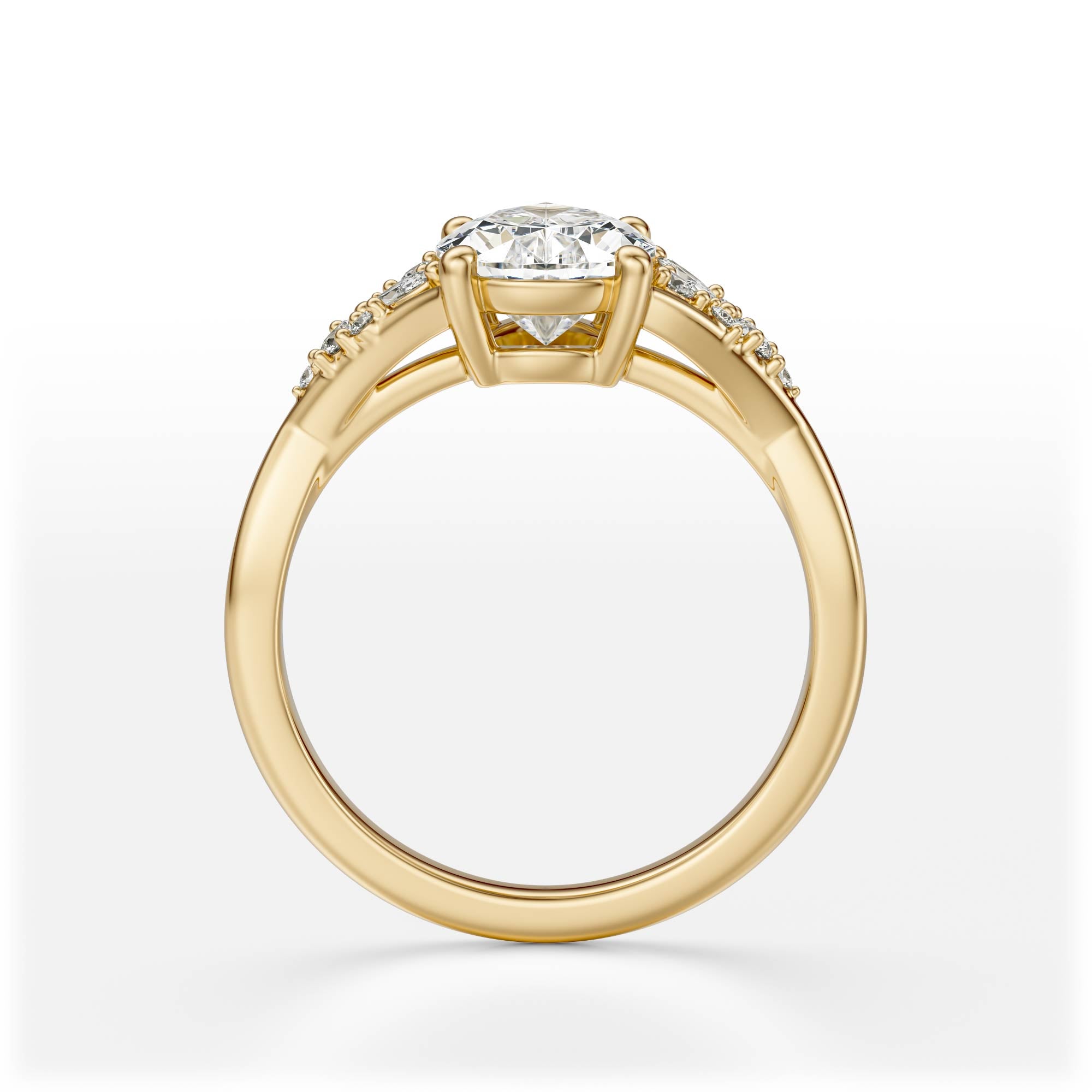 The Lyria Ring | Pear | Setting Only