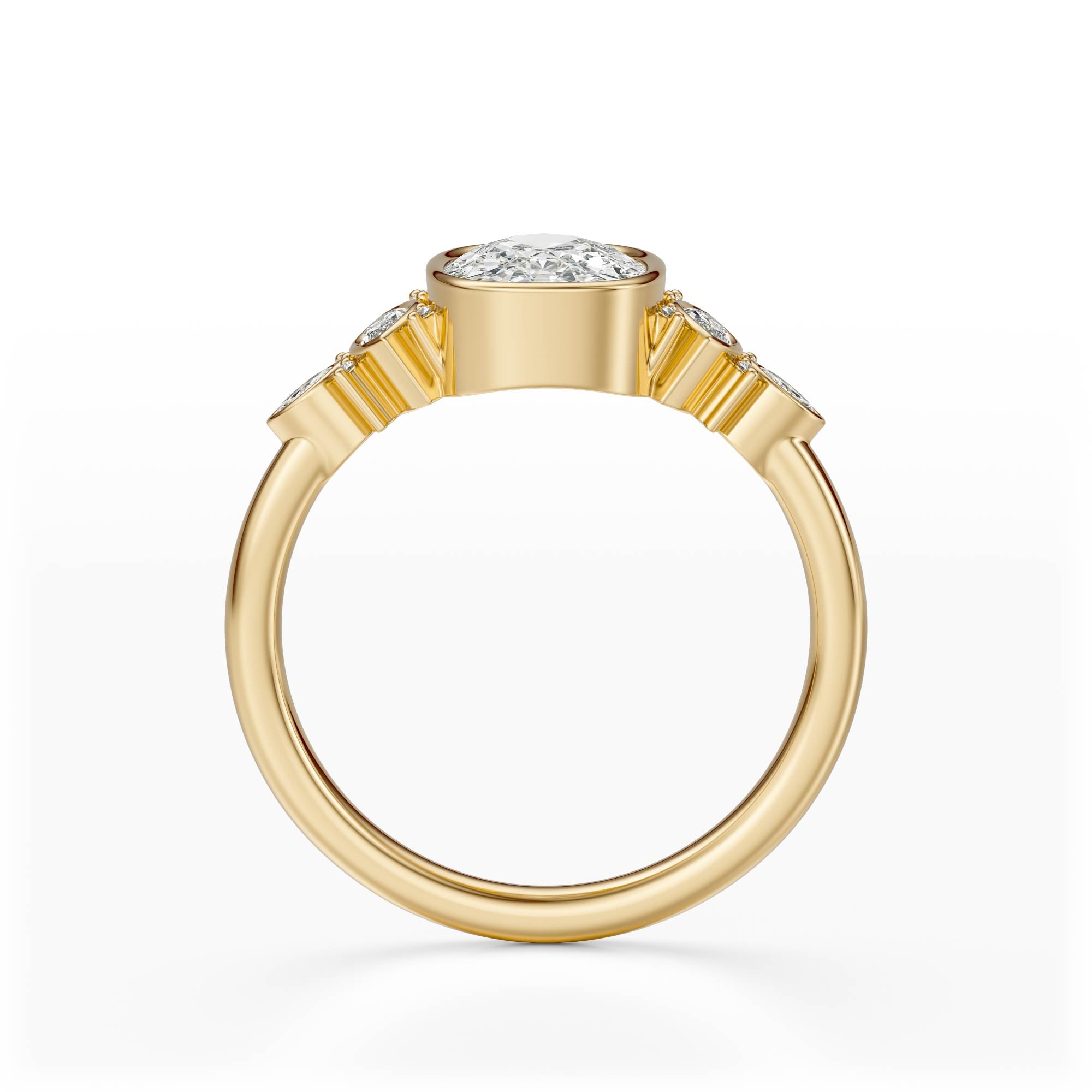 The All Bezel Maeve Ring | Elongated Cushion
