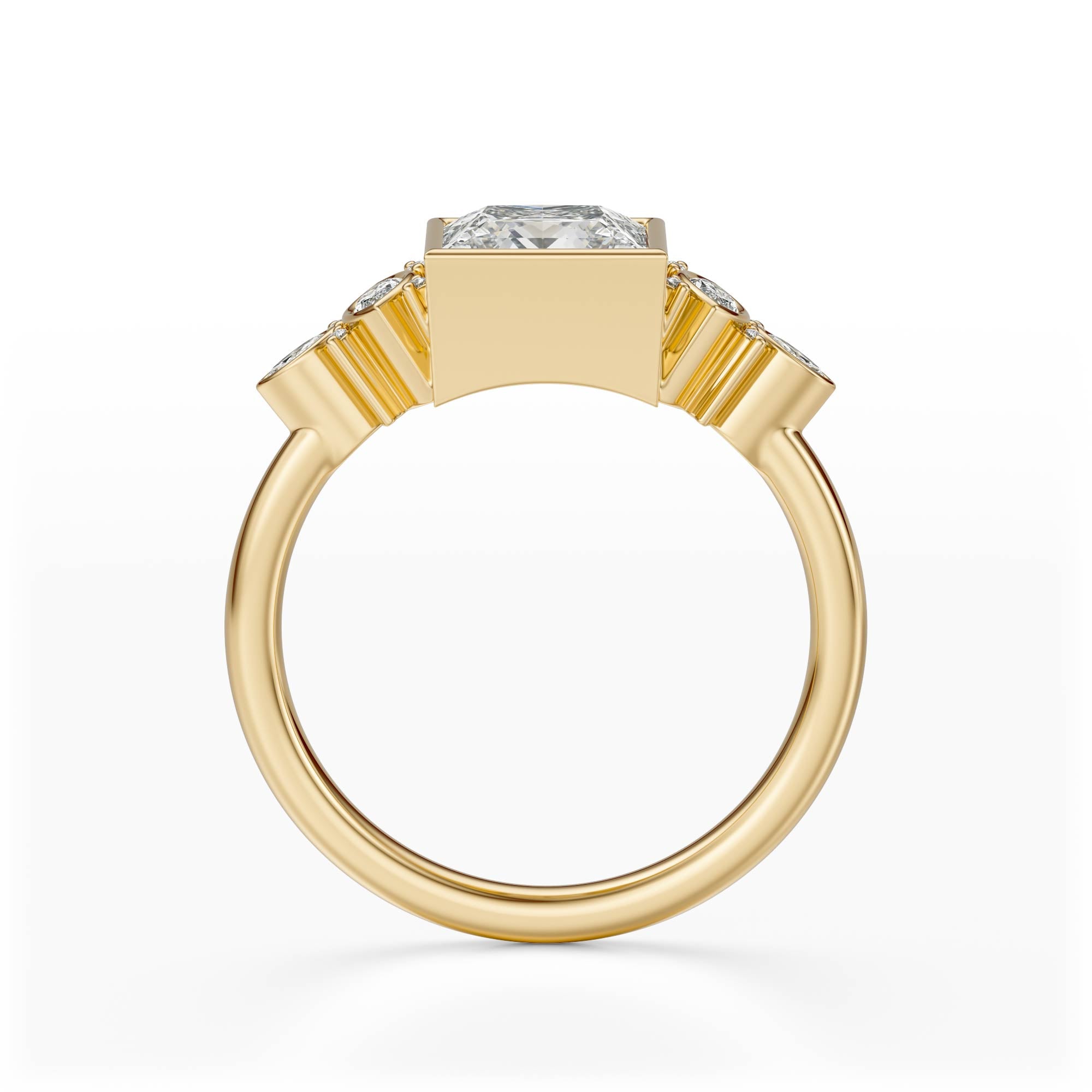 The All Bezel Maeve Ring | Princess | Setting Only