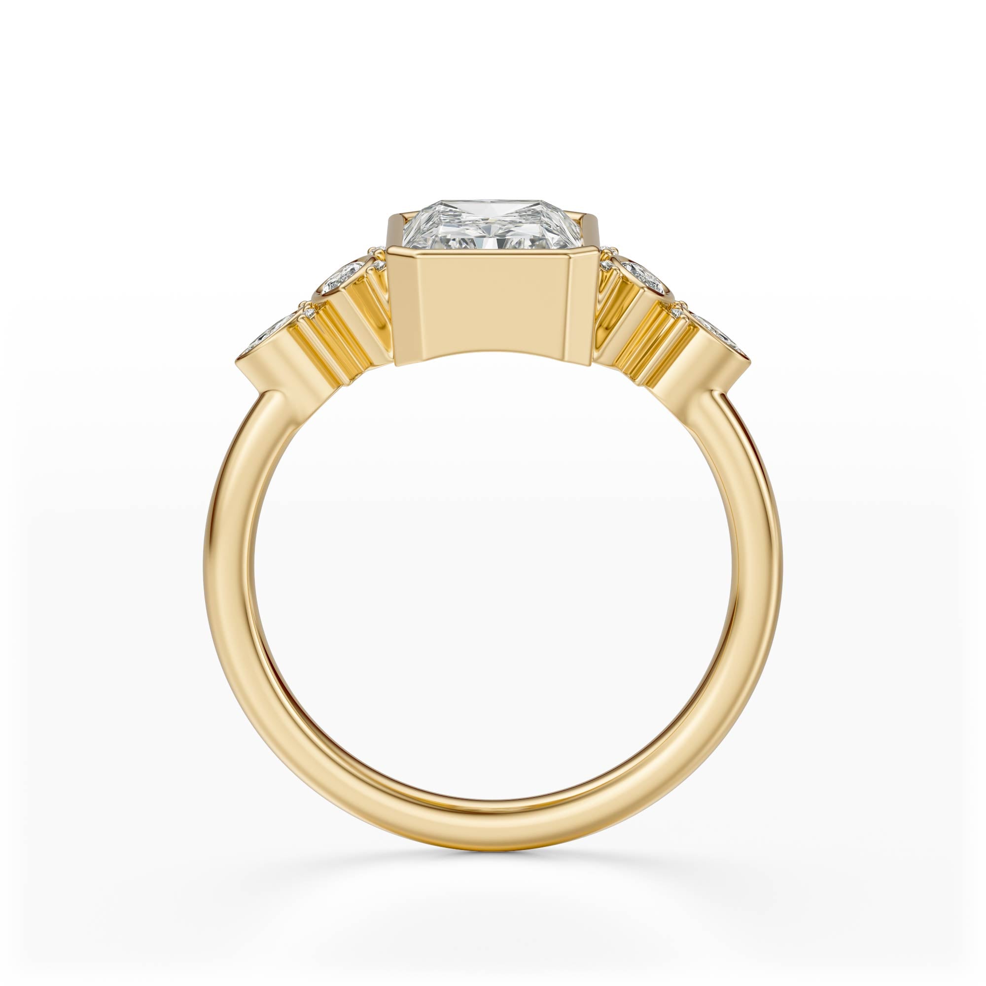 The All Bezel Maeve Ring | Radiant | Setting Only