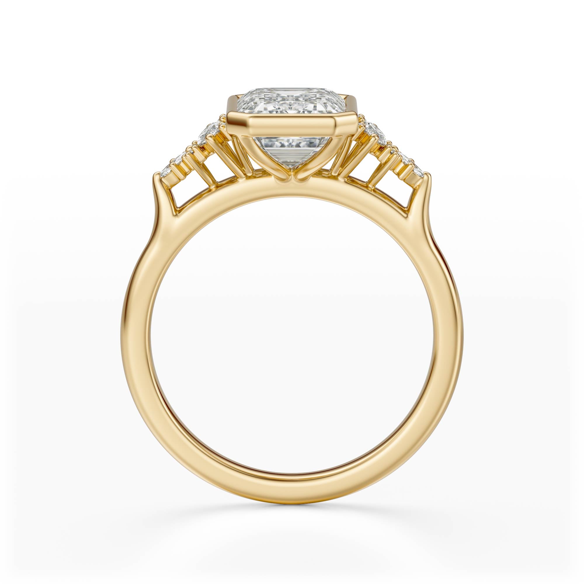 The Bezel Maeve Ring | Emerald Cut | Setting Only