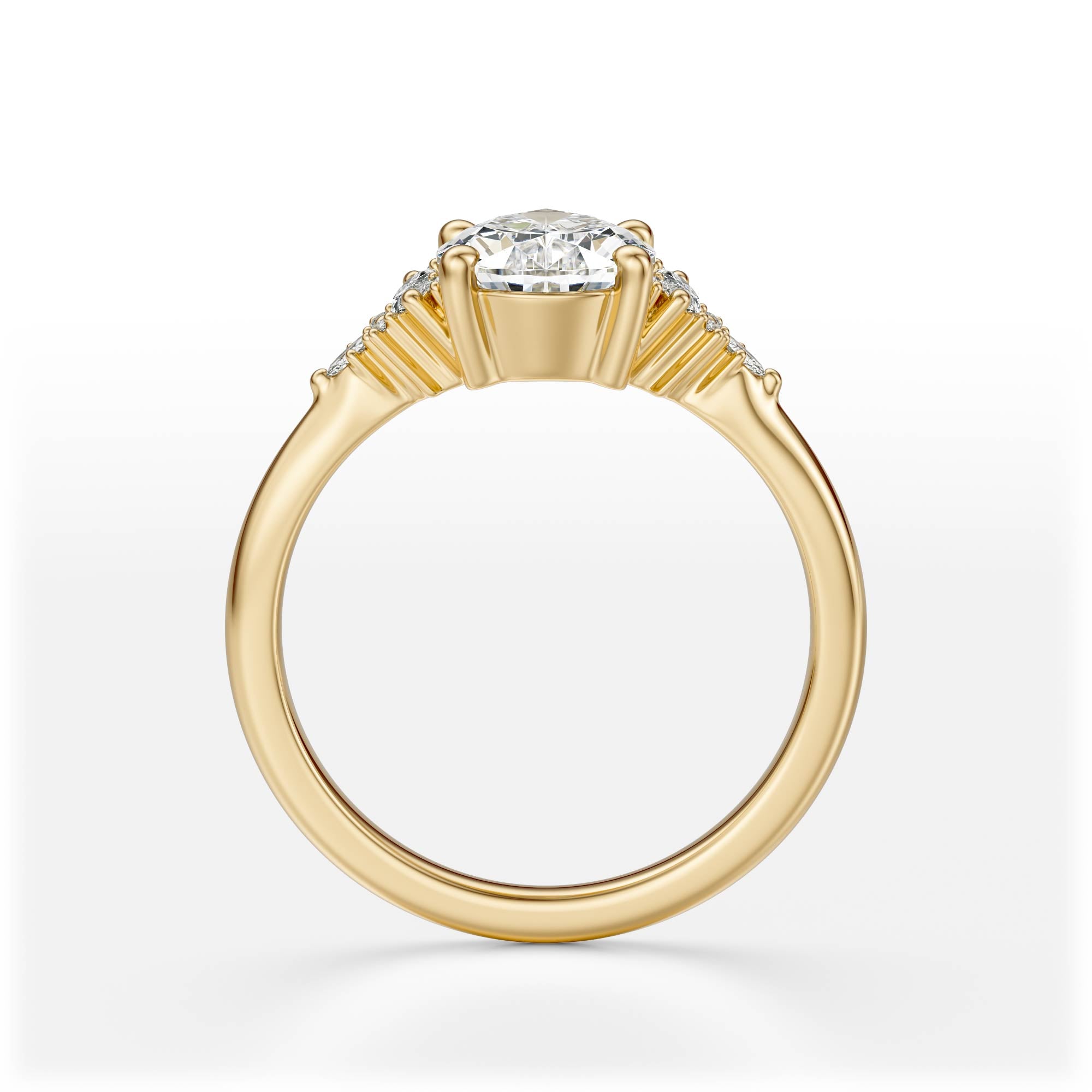 The Low Maeve Ring | Pear | Setting Only