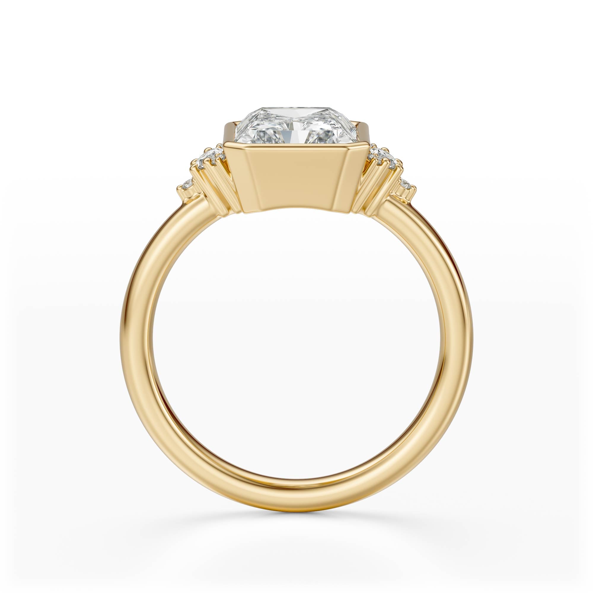 The Bezel Maren Ring | Radiant - Lavender Creek Gems