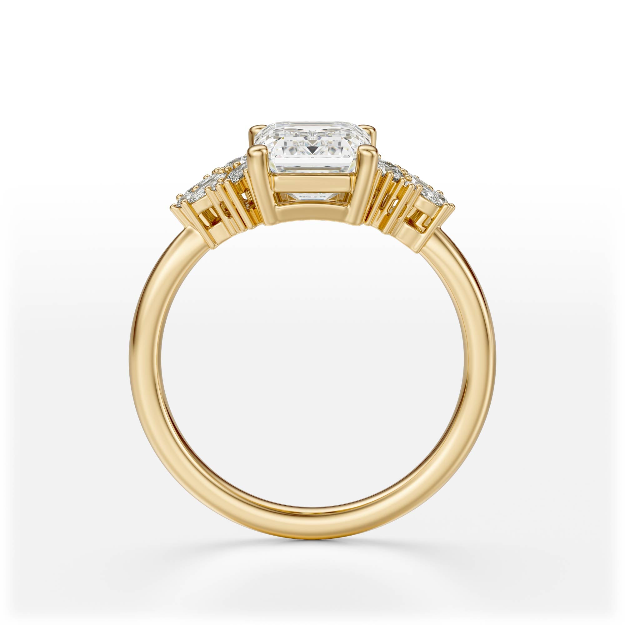 The Rosalie Ring | Emerald Cut | Setting Only