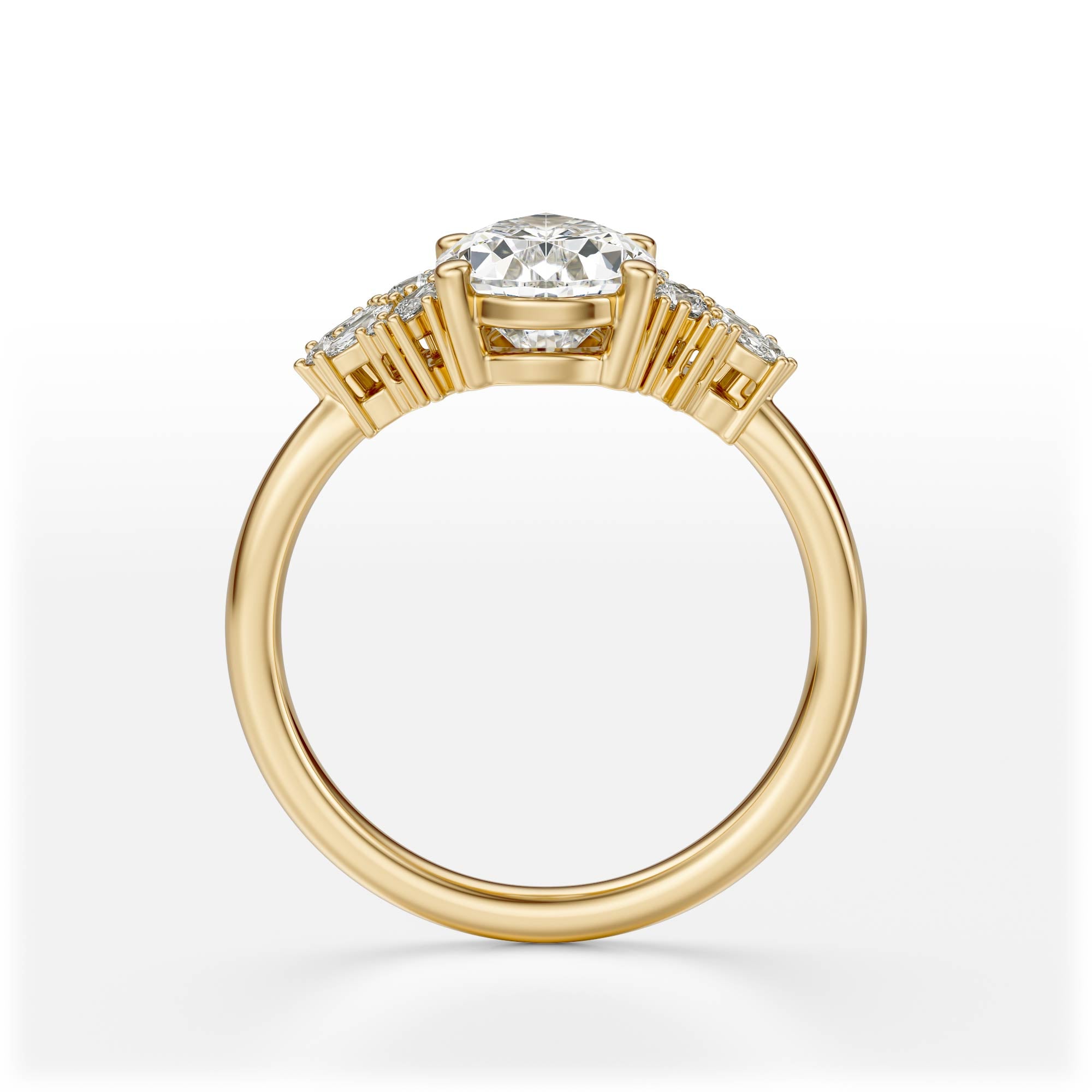 The Rosalie Ring | Pear | Setting Only - Lavender Creek Gems