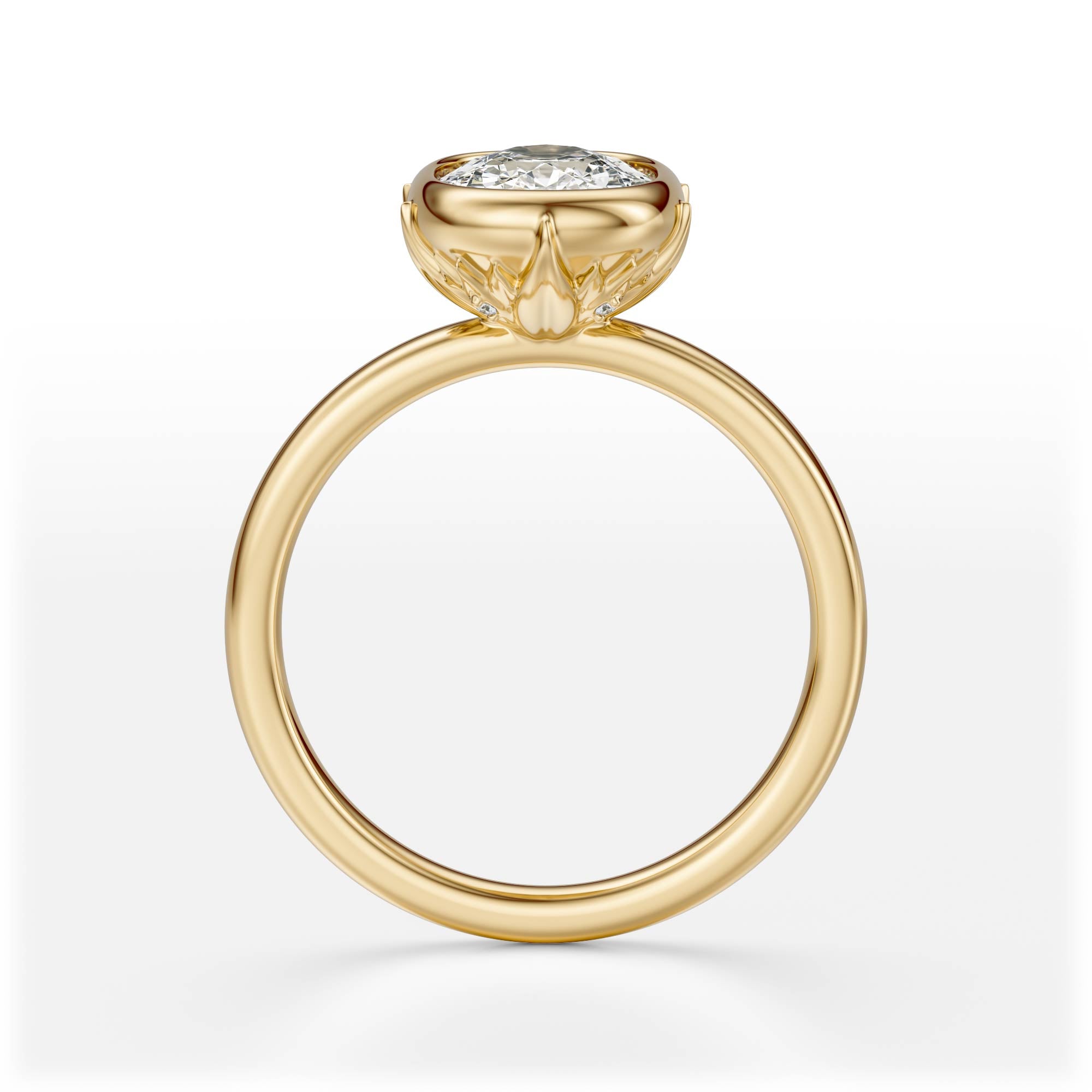 The Bezel Secret Garden Ring | Elongated Cushion | Setting Only