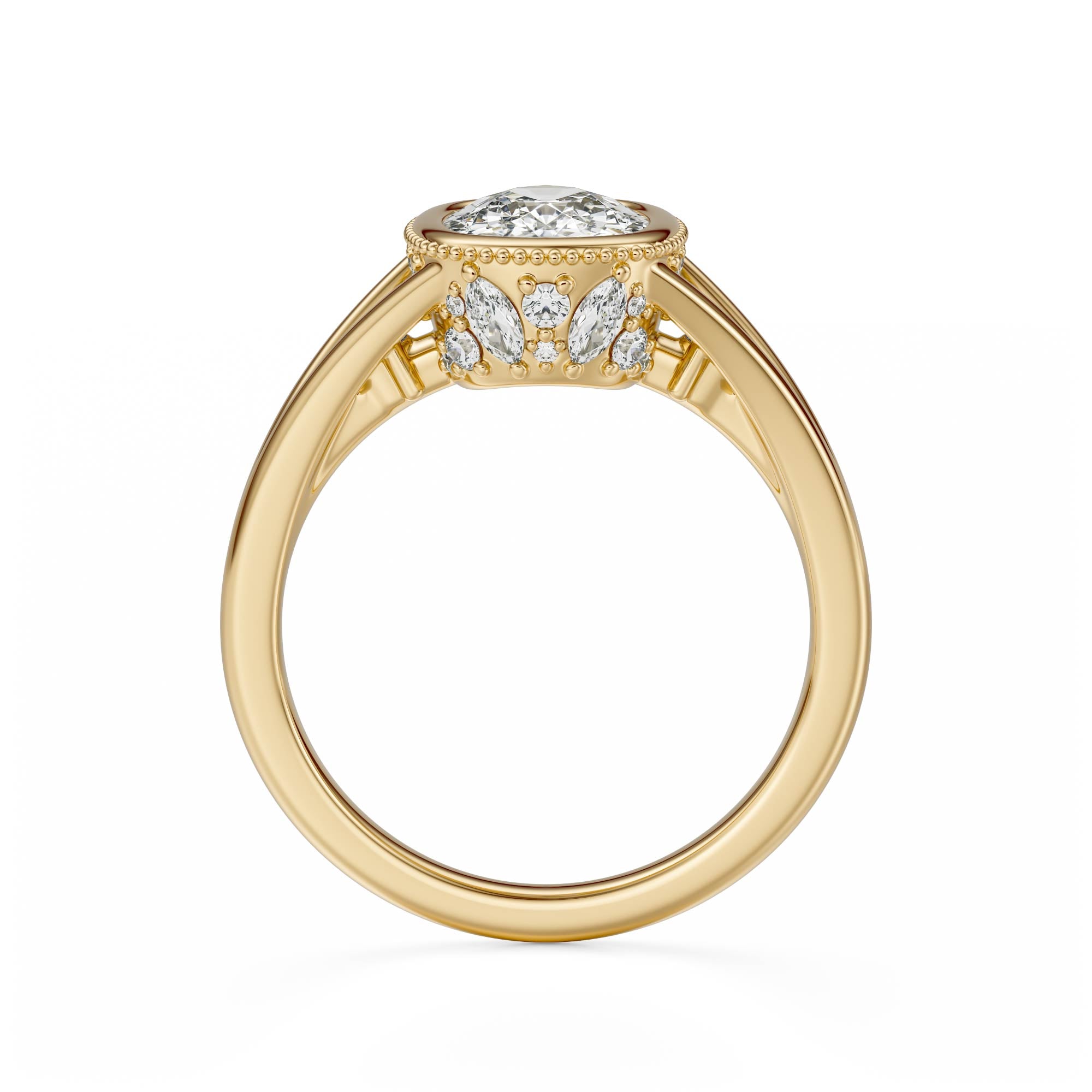 The Sitara Ring | Elongated Cushion - Lavender Creek Gems