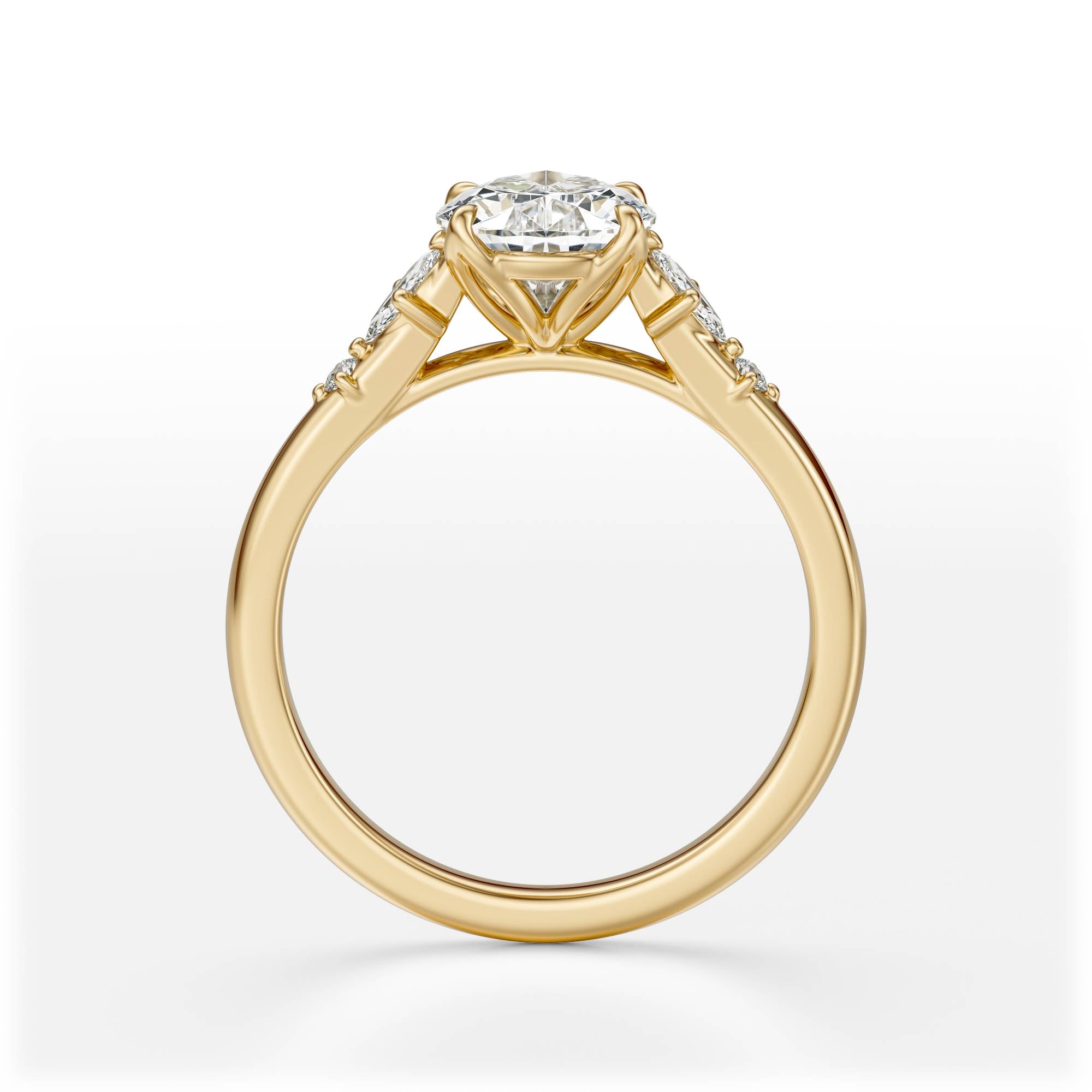 The Skye Ring | Pear | Setting Only - Lavender Creek Gems