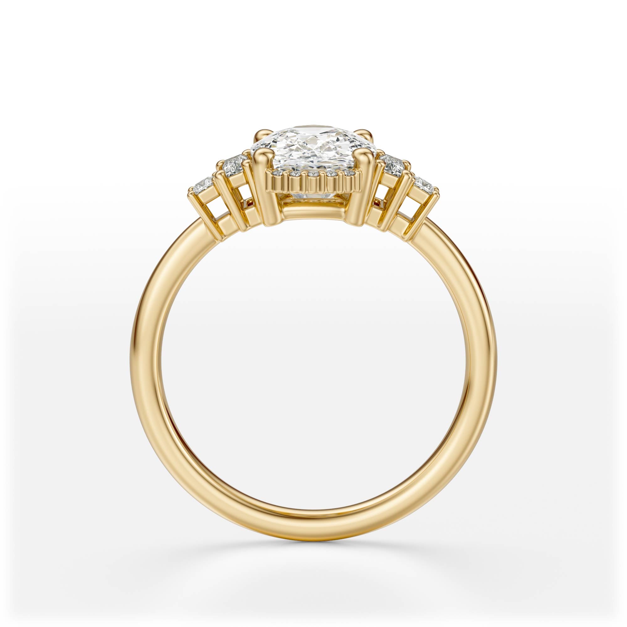 The Sura Ring | Elongated Cushion | Setting Only