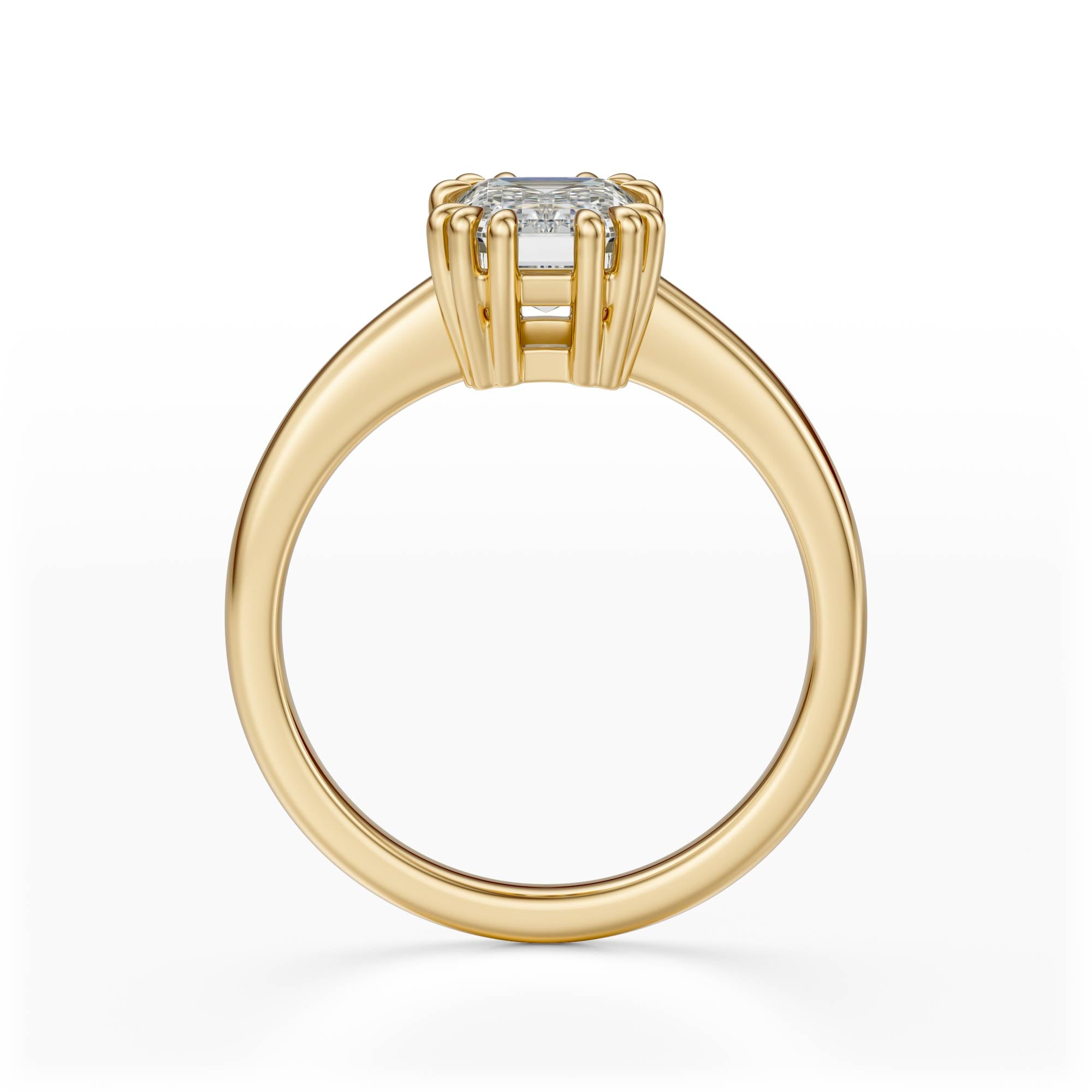 The Thalassa Ring | Emerald Cut | Setting Only - Lavender Creek Gems