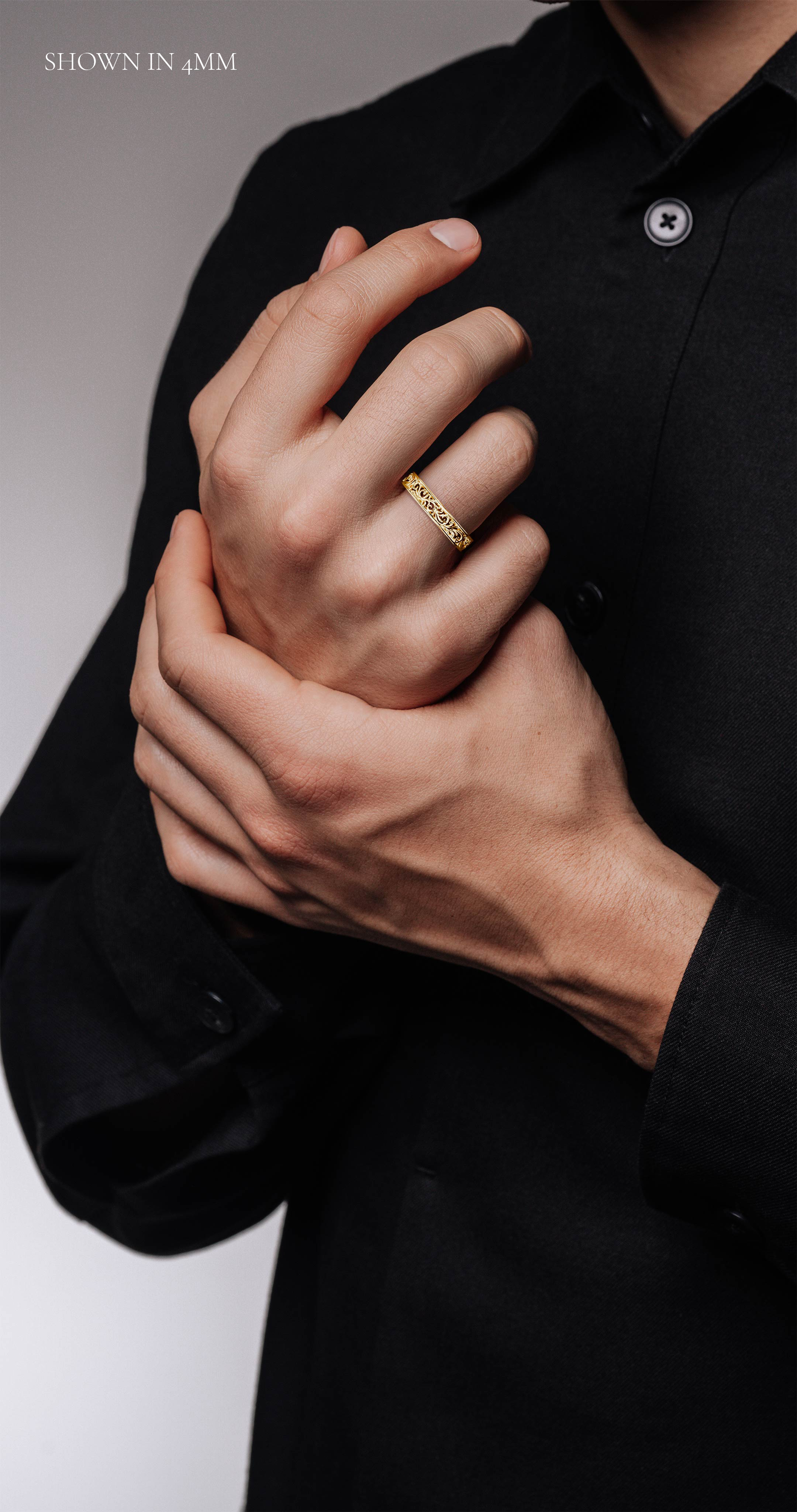 The Gilded Scroll Band - Lavender Creek Gems