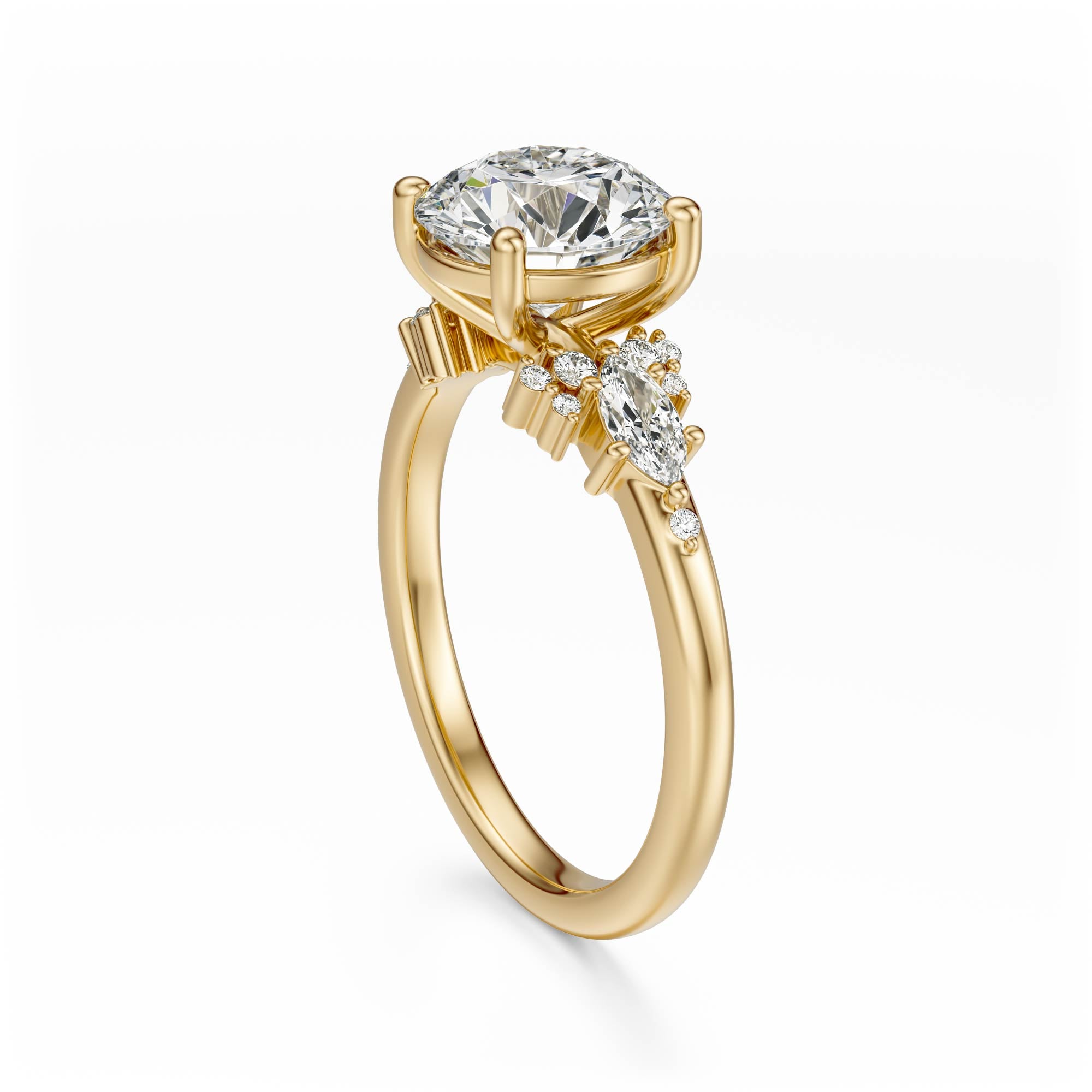 The Ascendant Ring | Round | Setting Only - Lavender Creek Gems