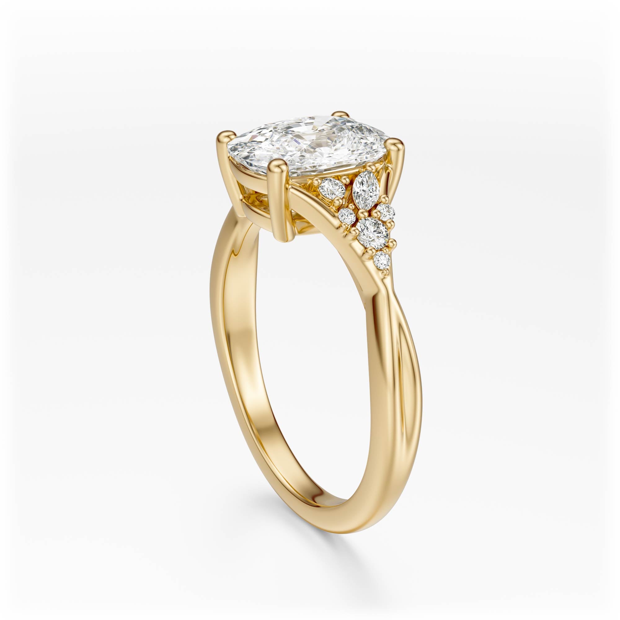 The Lyria Ring | Elongated Cushion