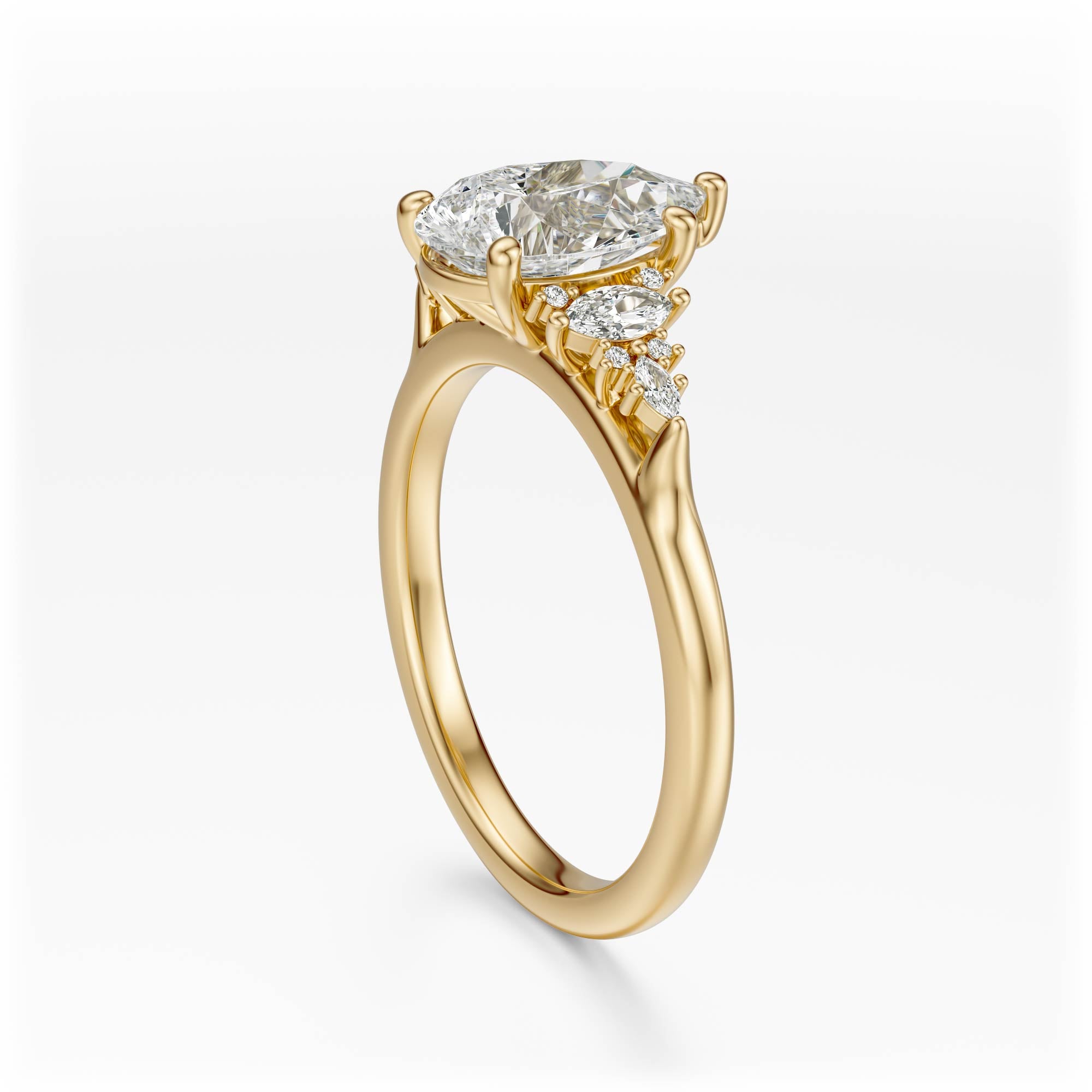 The Maeve Ring | Pear | Setting Only
