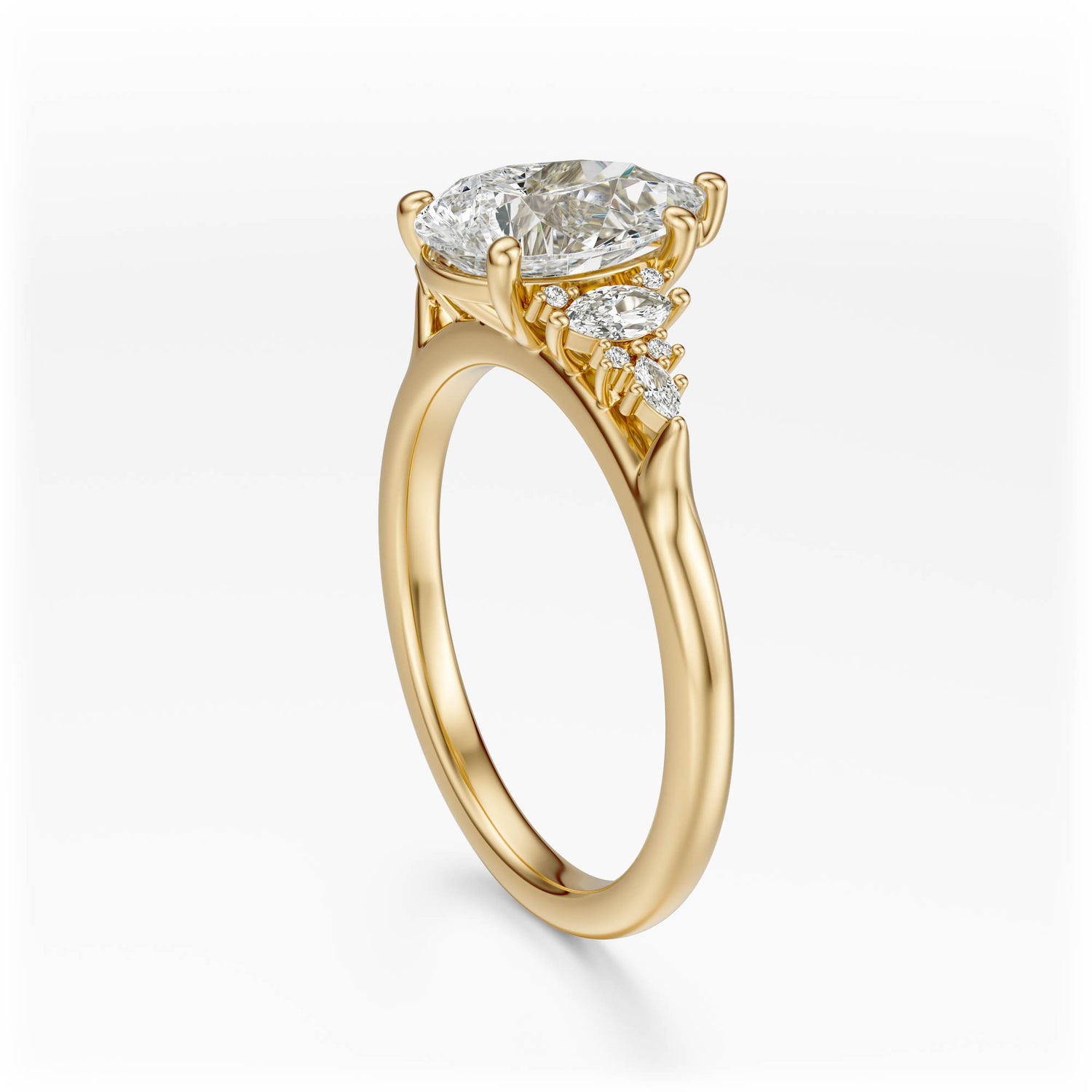 The Maeve Ring | Pear | Setting Only - Lavender Creek Gems