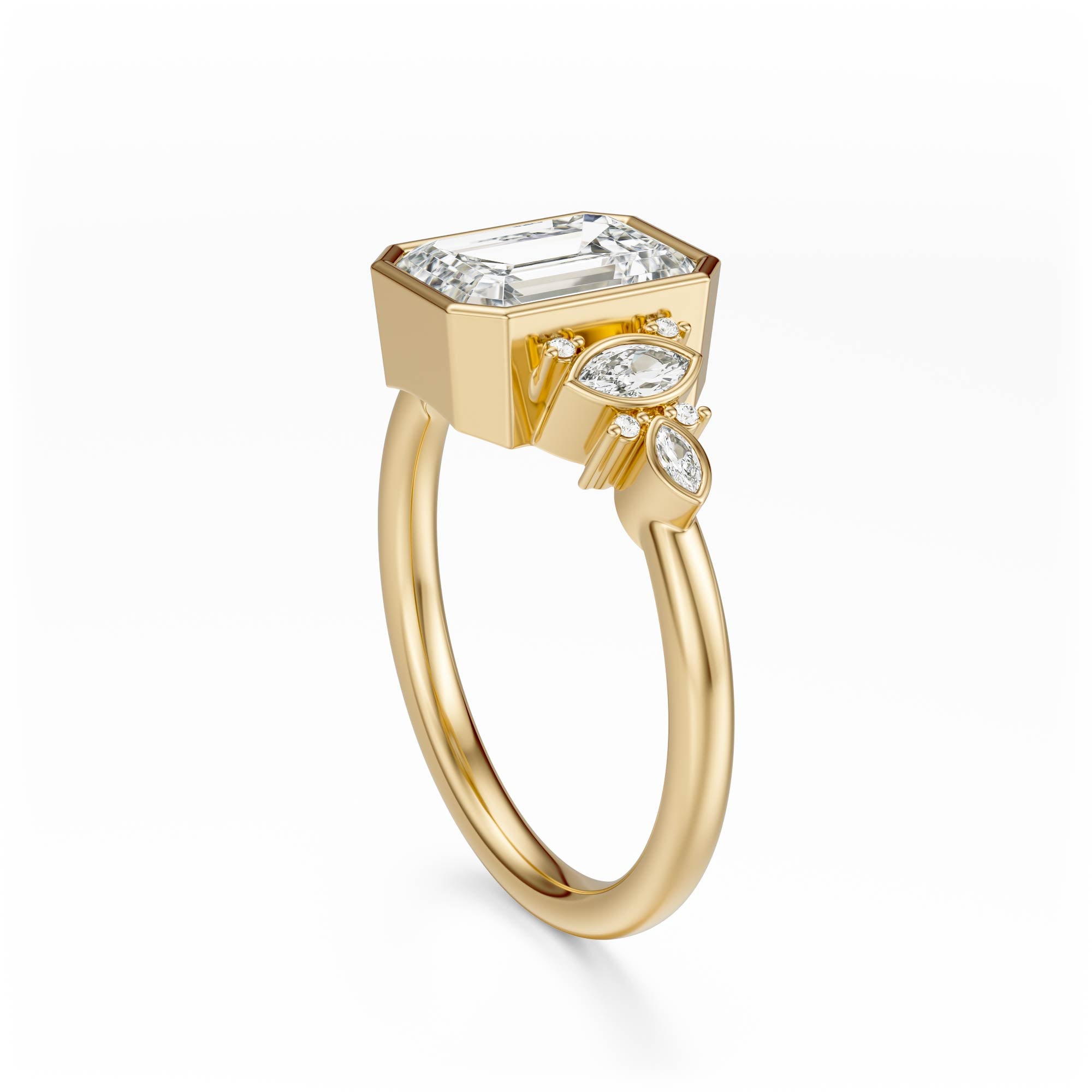 The All Bezel Maeve Ring | Emerald Cut