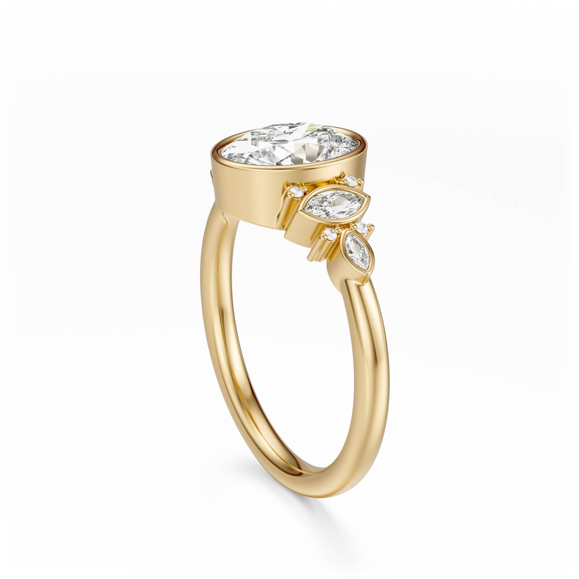 The All Bezel Maeve Ring | Oval