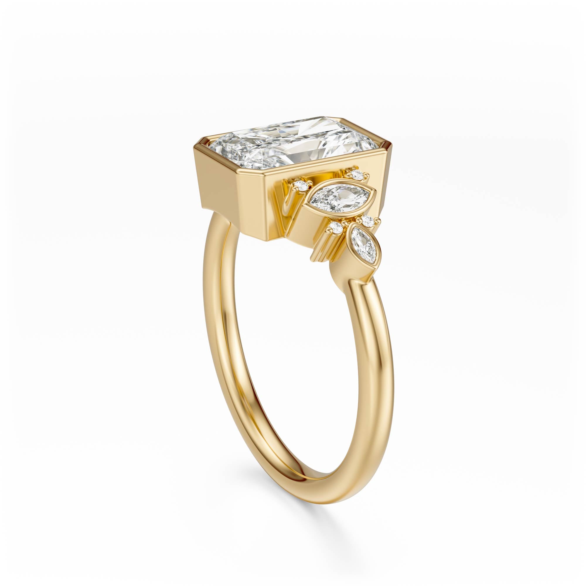 The All Bezel Maeve Ring | Radiant