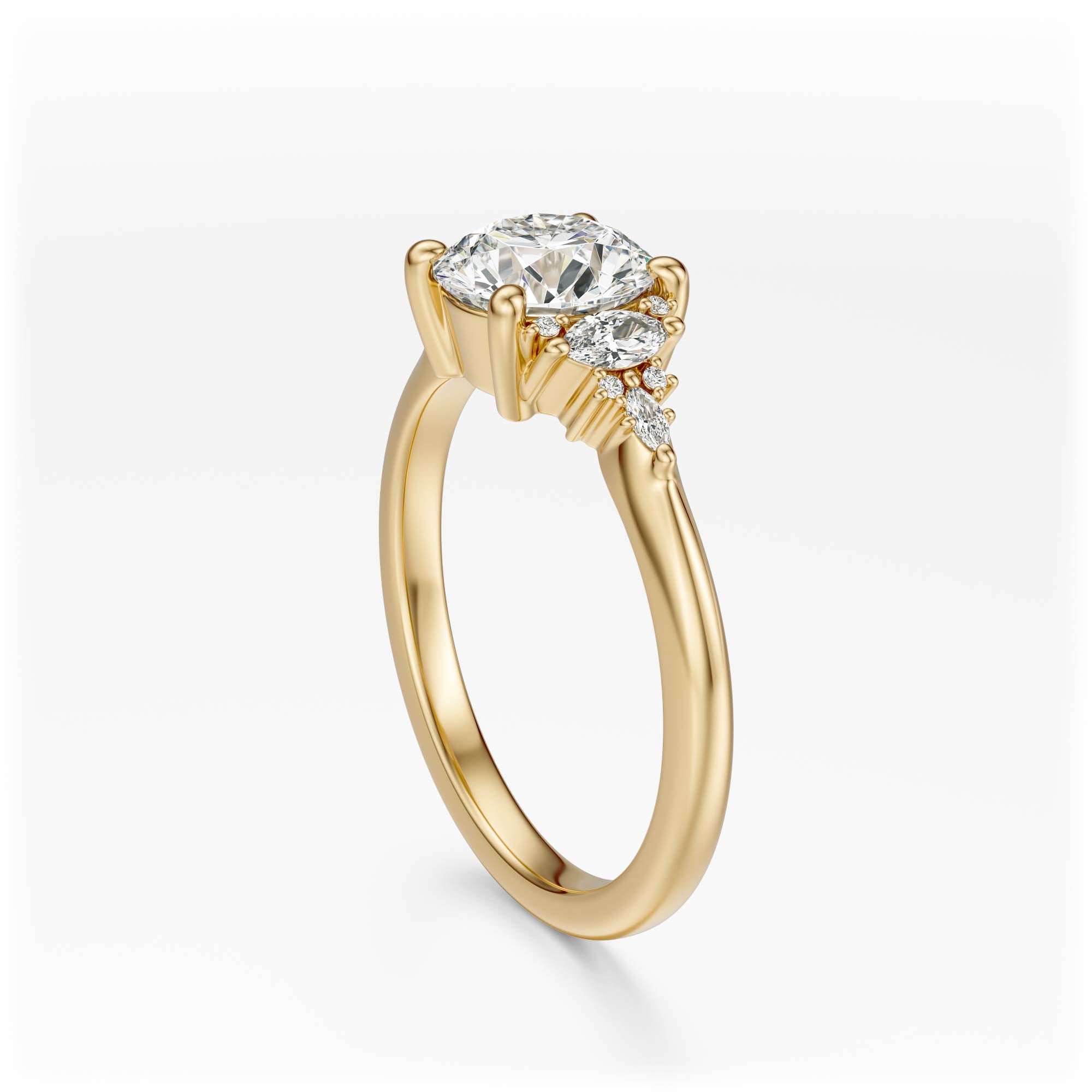 The Low Maeve Ring | Round| Setting Only