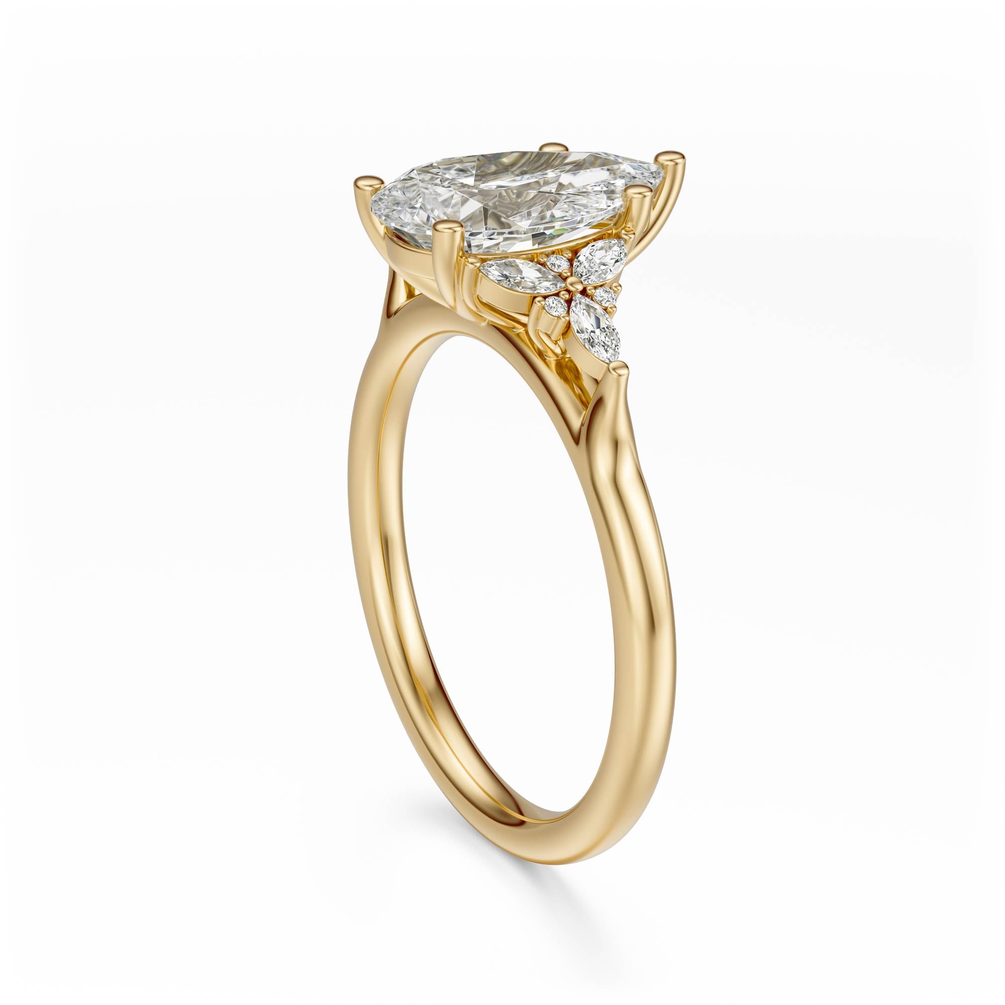 The Meadow Ring | Pear | Setting Only - Lavender Creek Gems