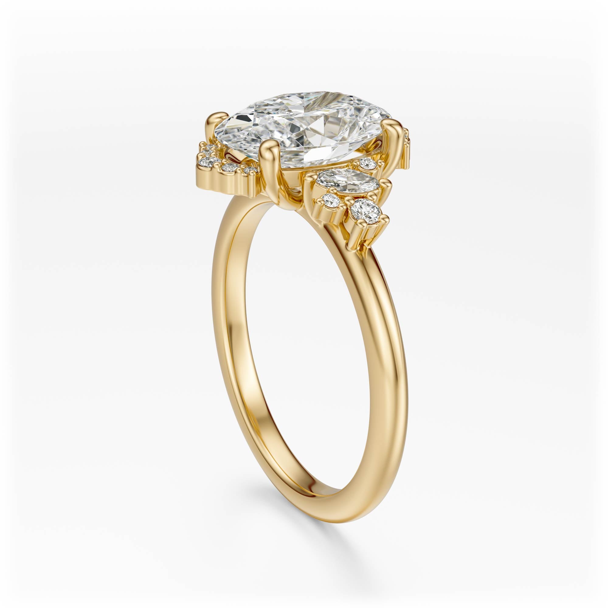 The Naevia Ring | Oval | Setting Only
