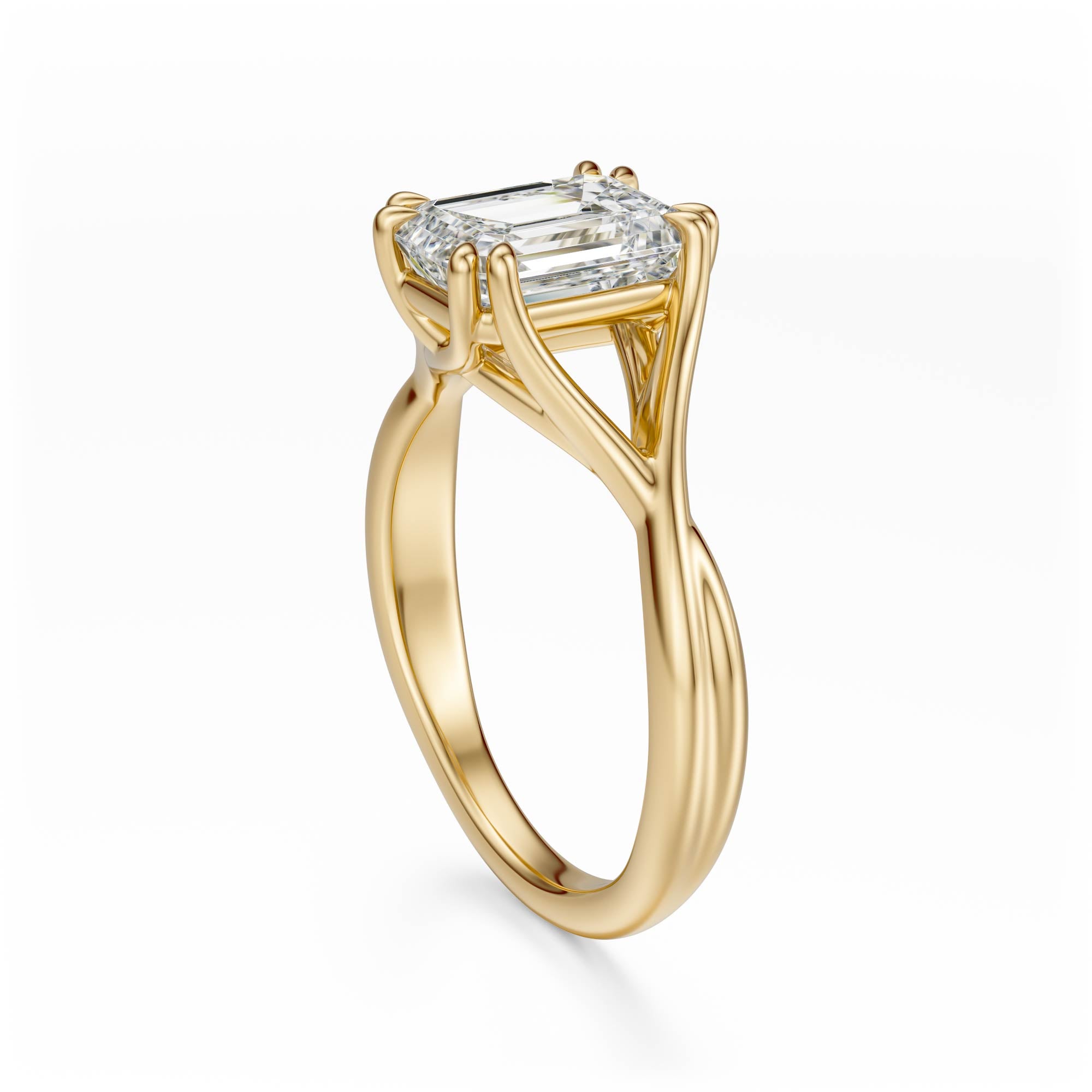 The Entwine Ring | Emerald Cut - Lavender Creek Gems