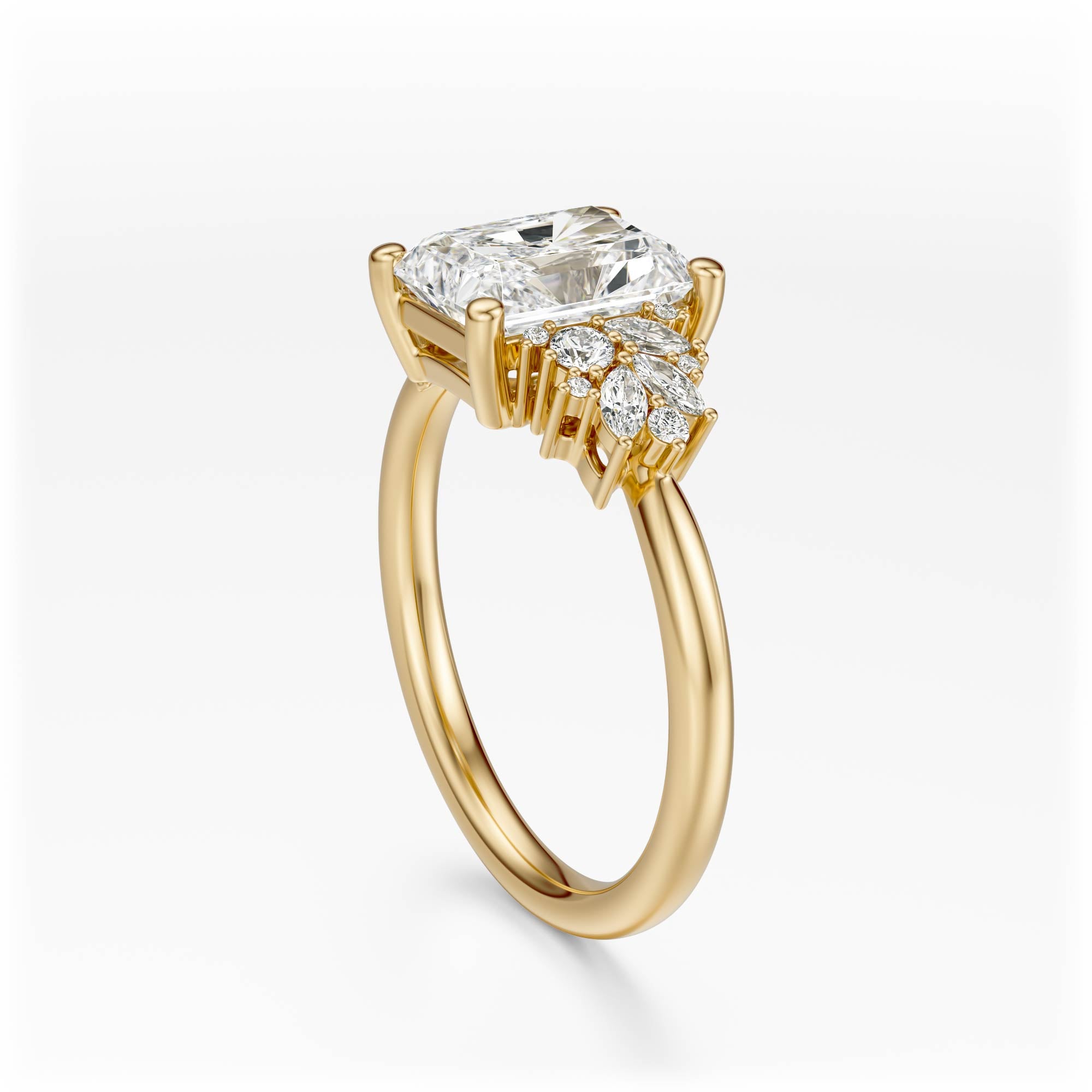 The Rosalie Ring | Radiant | Setting Only - Lavender Creek Gems
