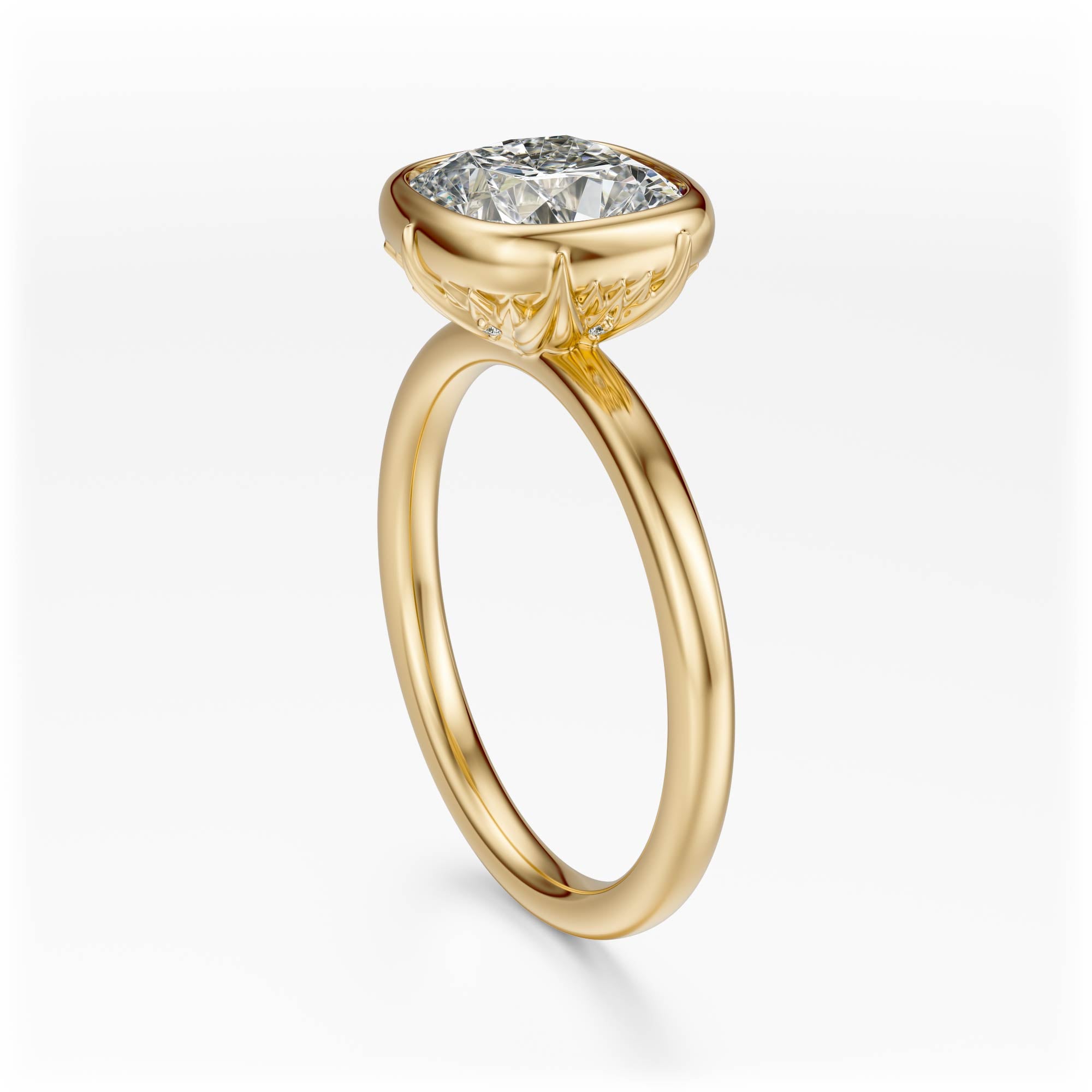 The Bezel Secret Garden Ring | Cushion | Setting Only