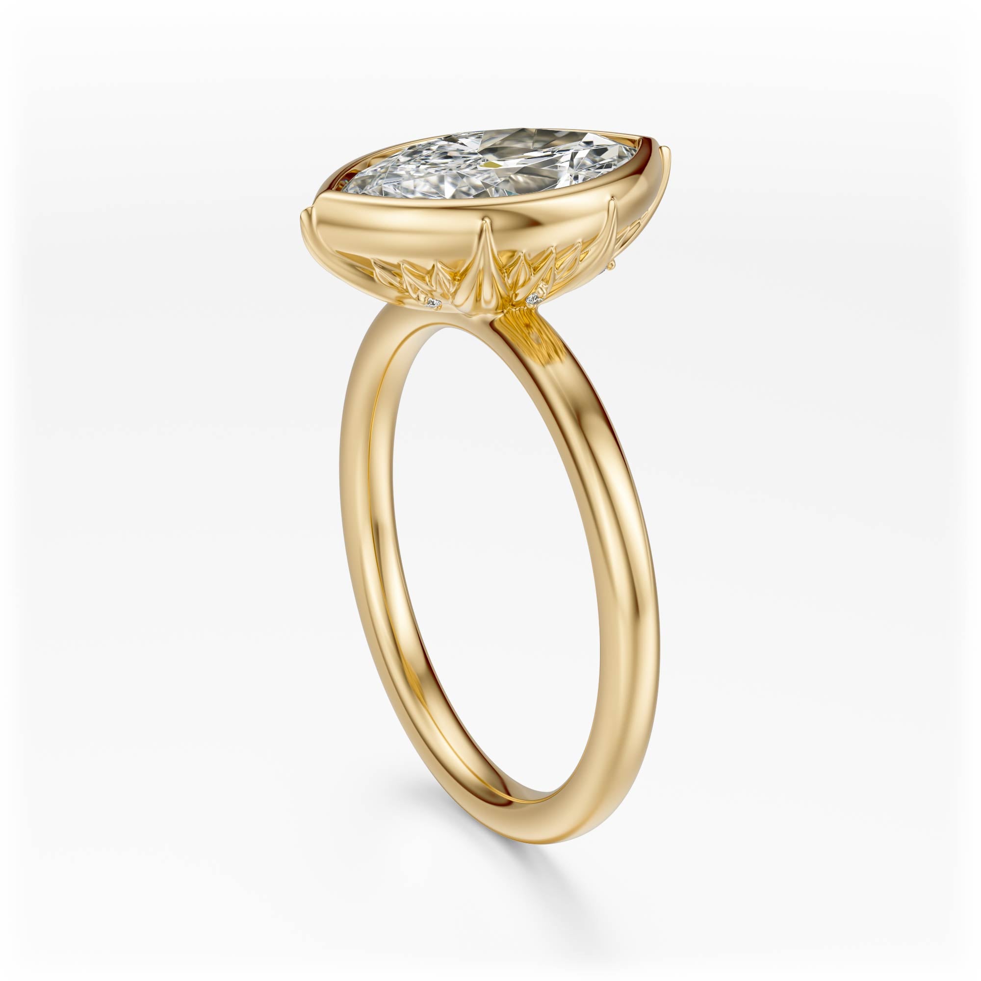 The Bezel Secret Garden Ring | Marquise | Setting Only