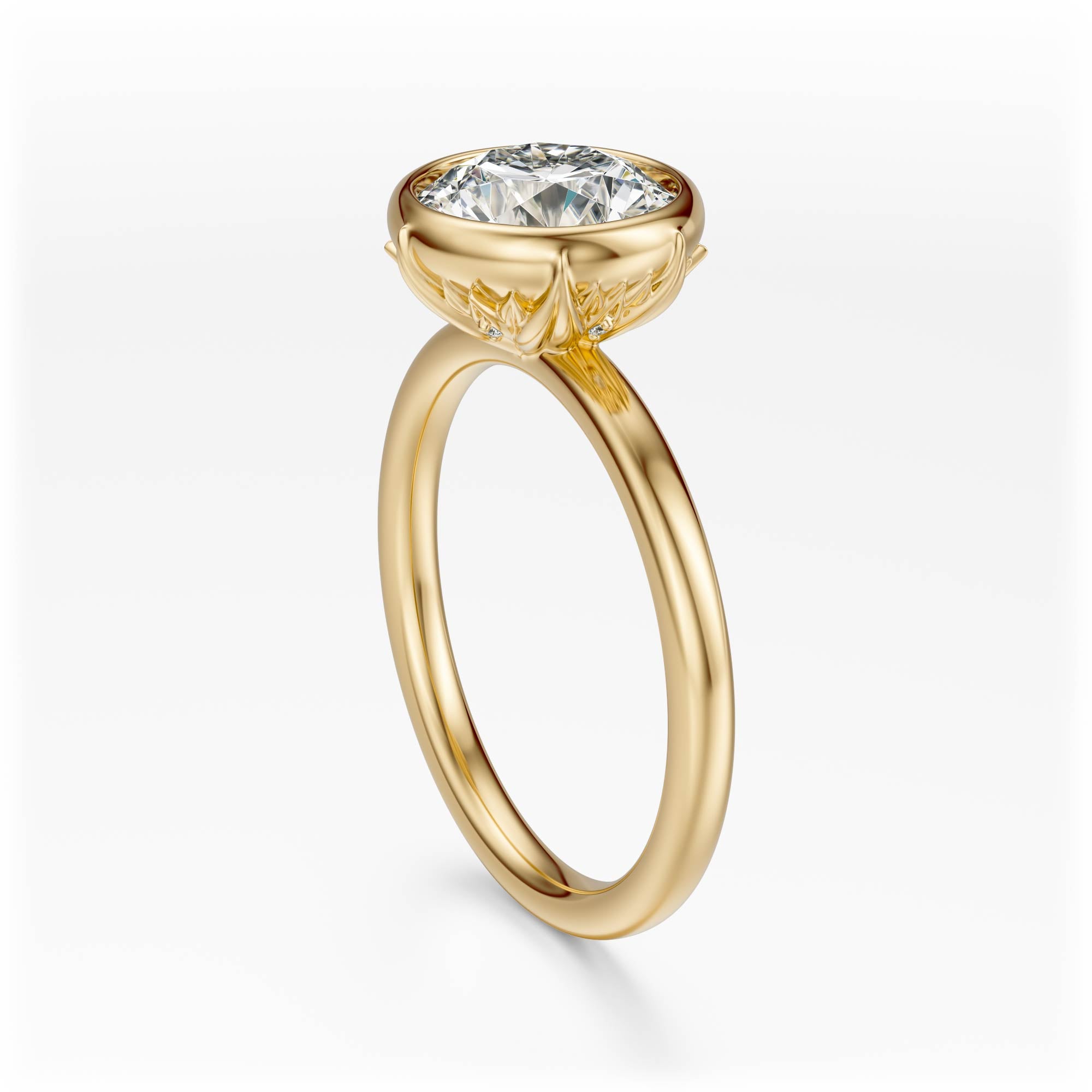 The Bezel Secret Garden Ring | Round | Setting Only