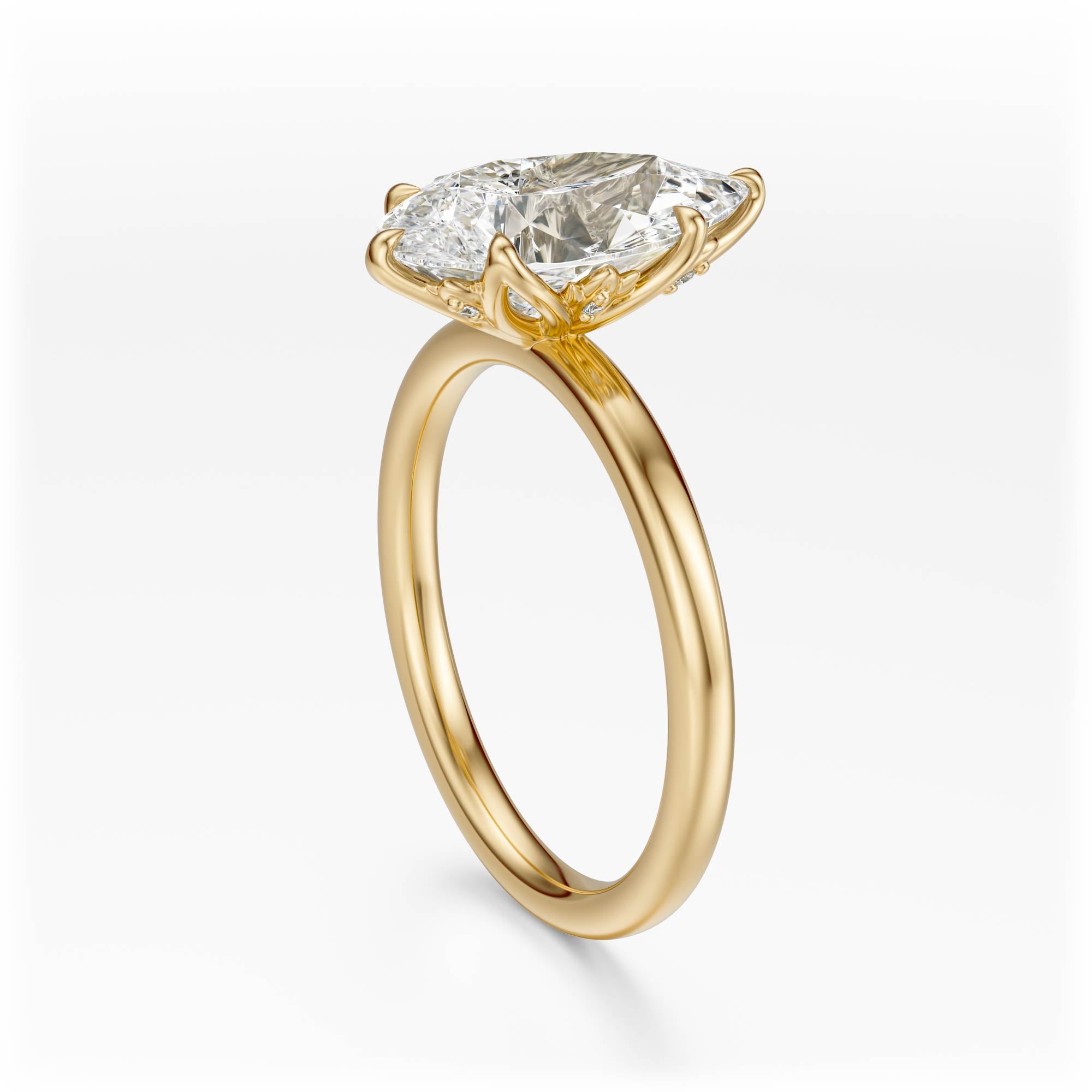 The Secret Garden Ring | Pear | Setting Only