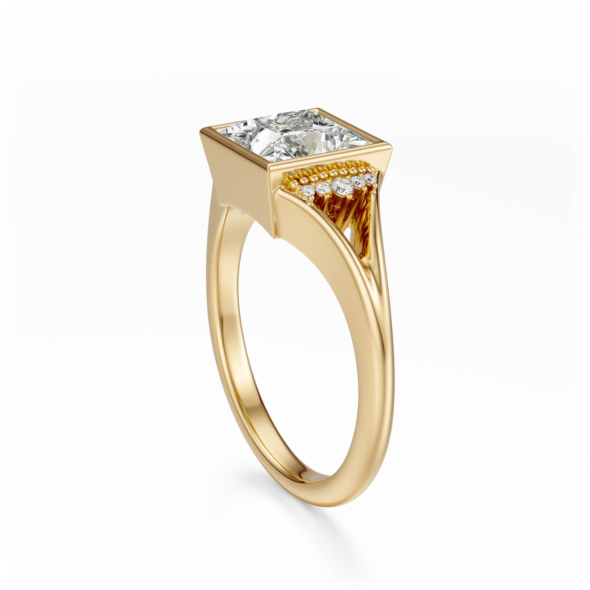 The Bezel Serendipity Ring | Princess - Lavender Creek Gems