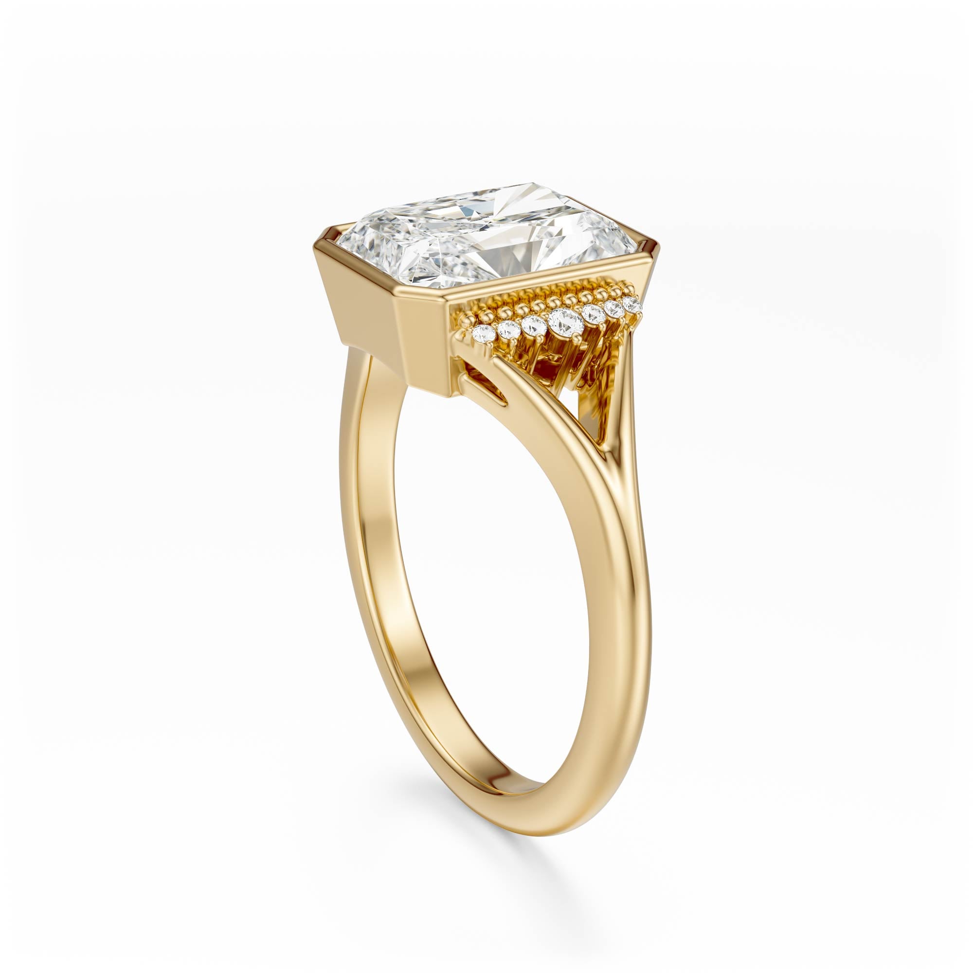 The Bezel Serendipity Ring | Radiant | Setting Only