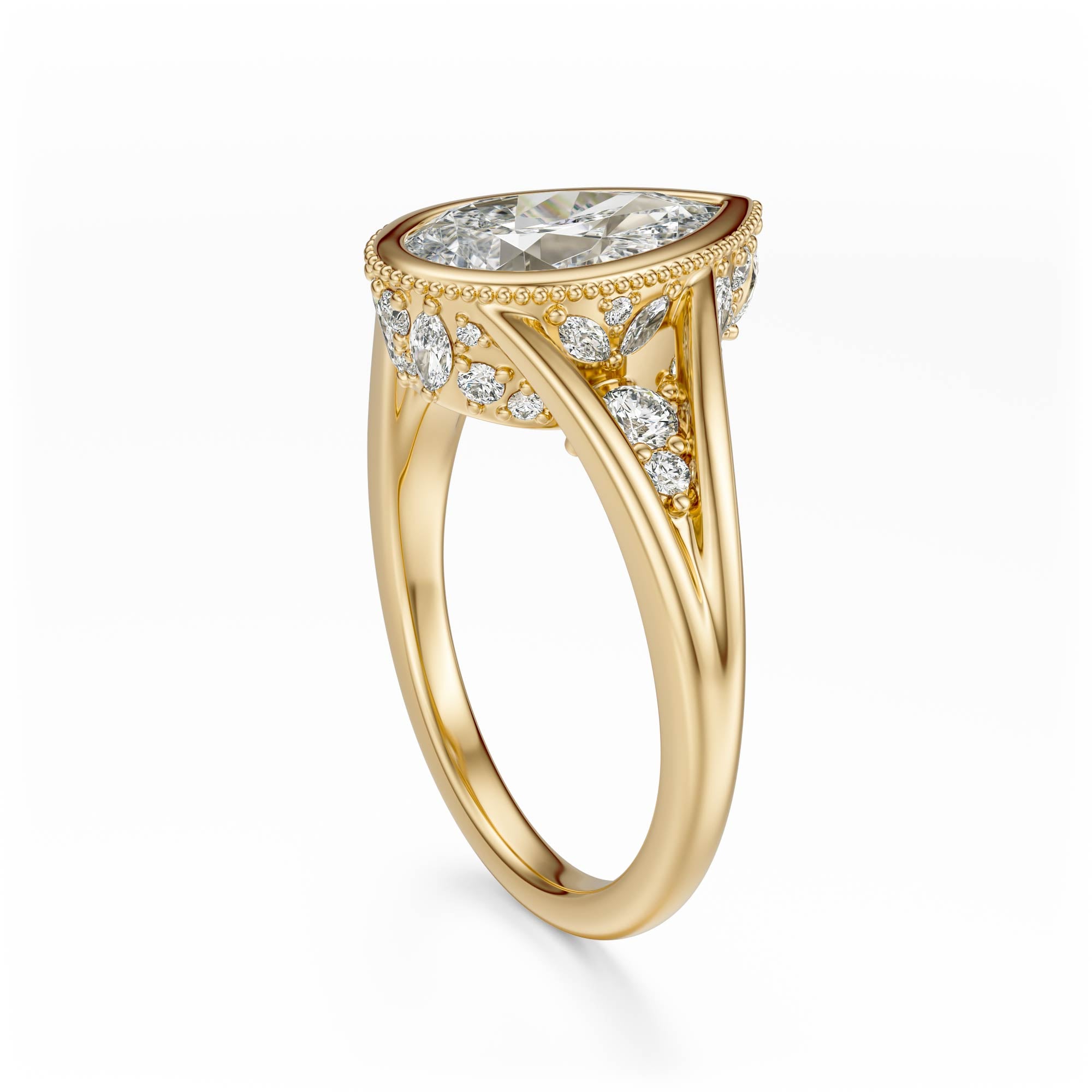 The Sitara Ring | Pear - Lavender Creek Gems