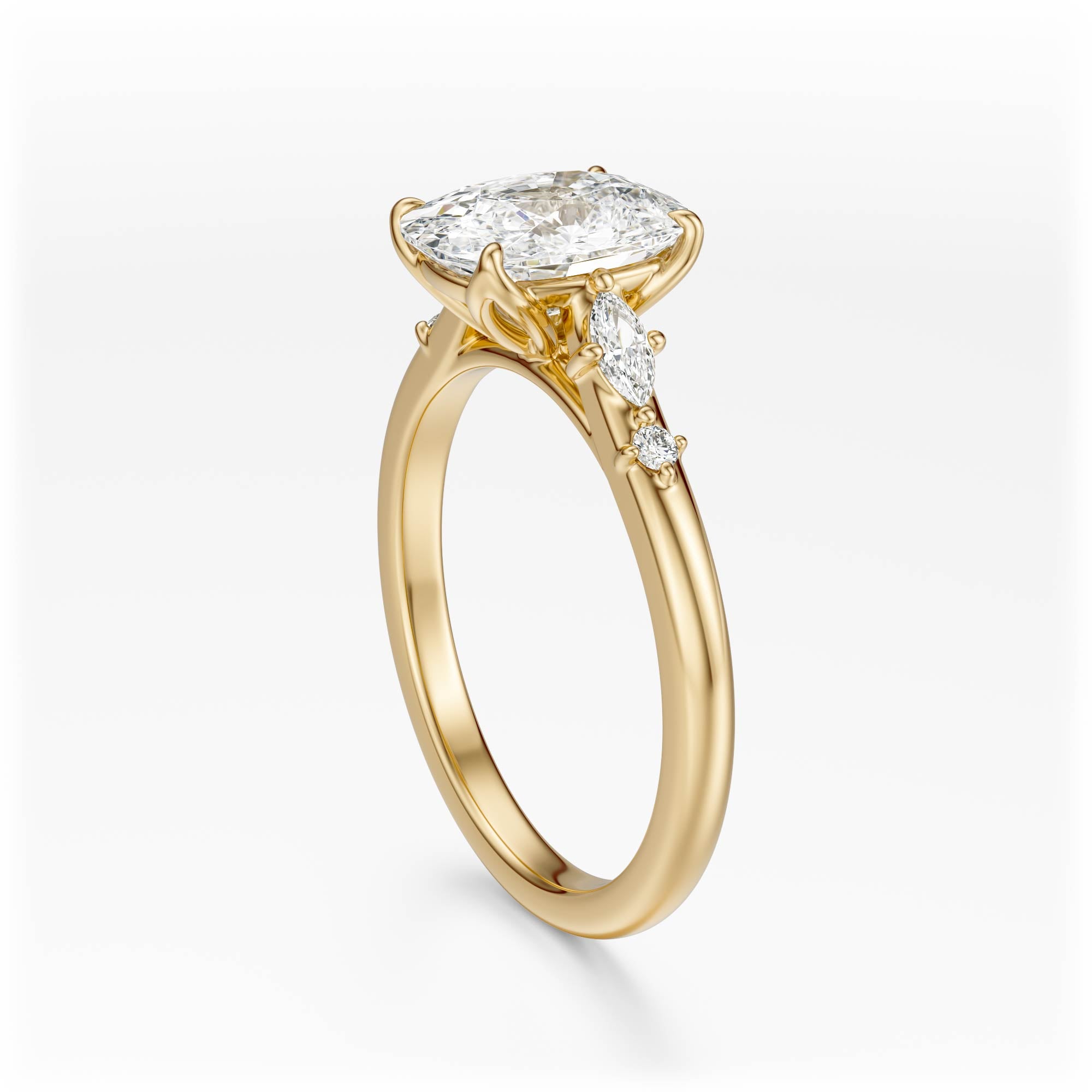 The Skye Ring | Elongated Cushion | Setting Only - Lavender Creek Gems
