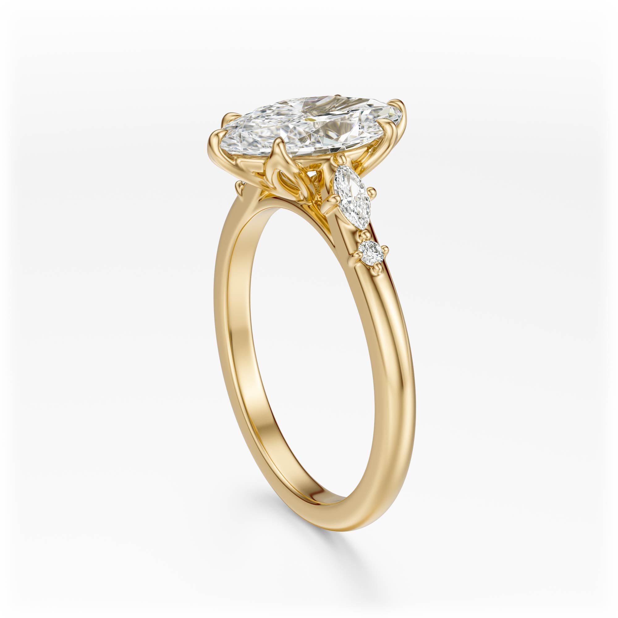 The Skye Ring | Marquise | Setting Only - Lavender Creek Gems