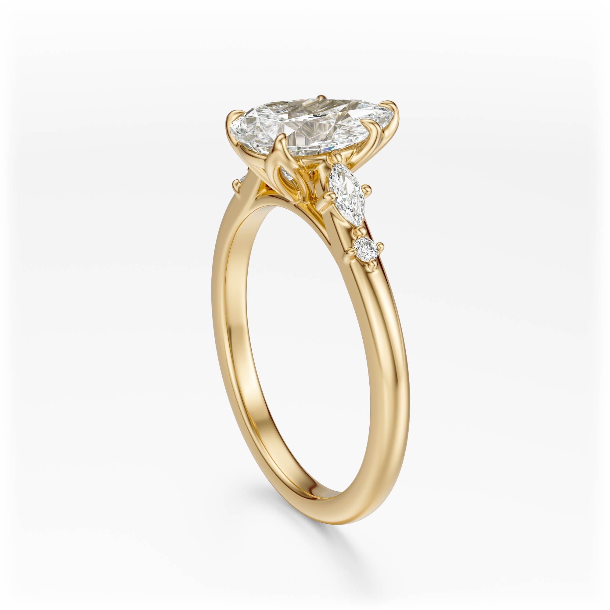 The Skye Ring | Pear | Setting Only - Lavender Creek Gems