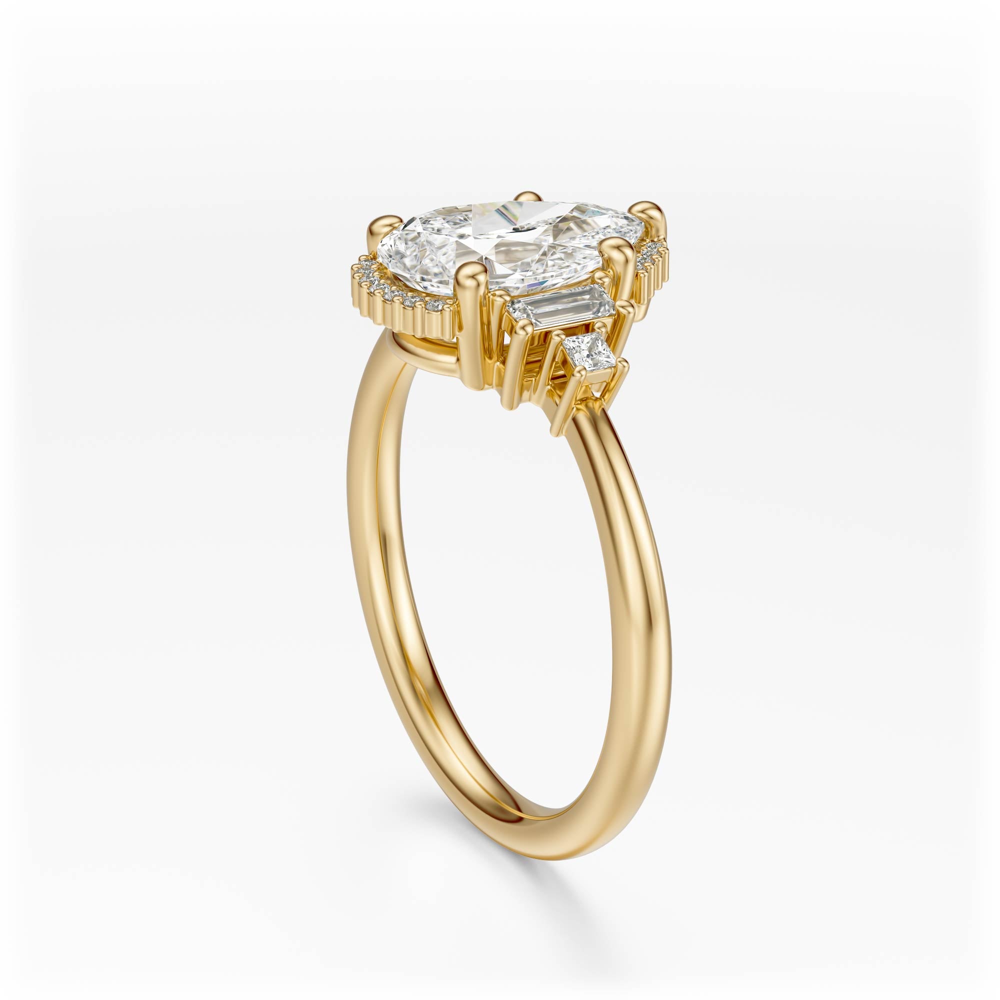 The Sura Ring | Pear | Setting Only
