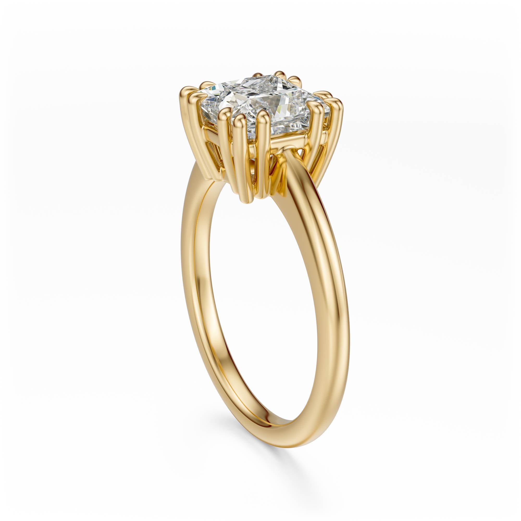 The Thalassa Ring | Princess | Setting Only - Lavender Creek Gems