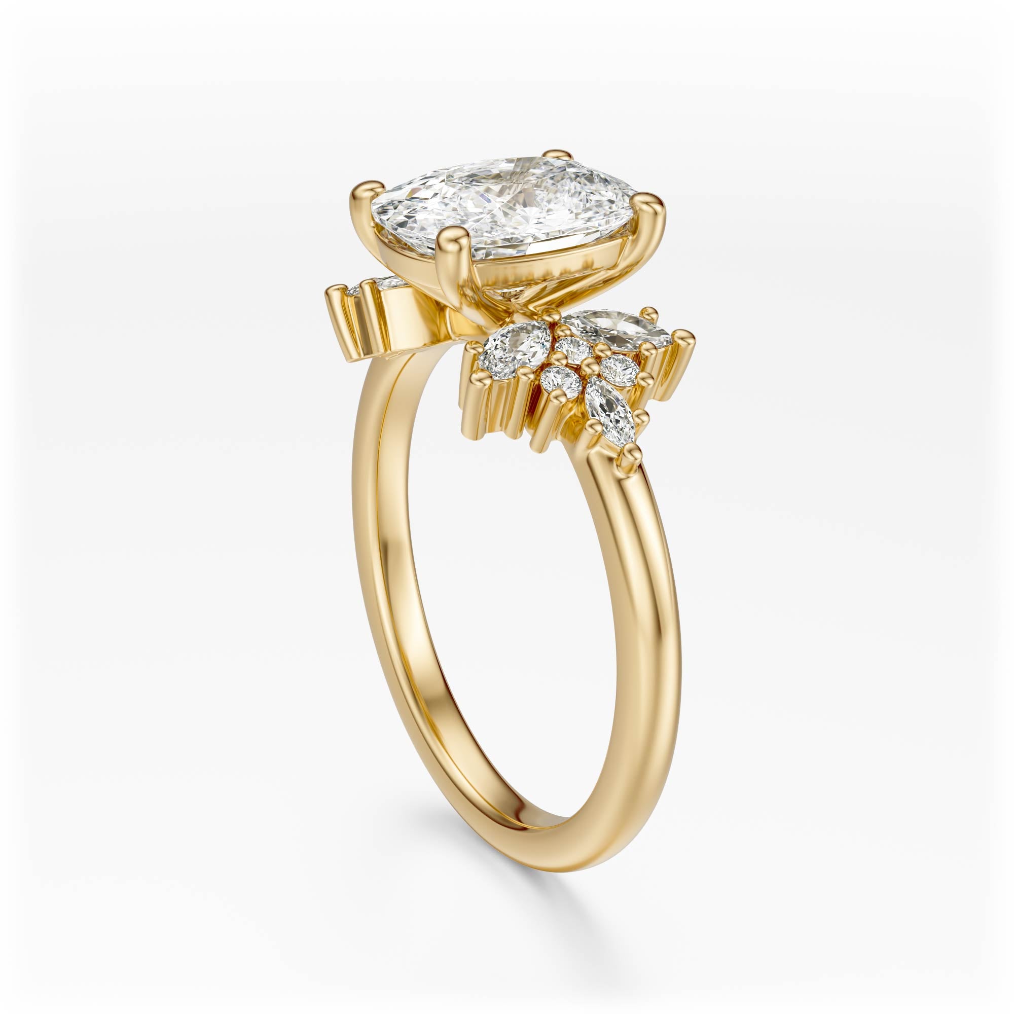 The Veraine Ring | Elongated Cushion | Setting Only