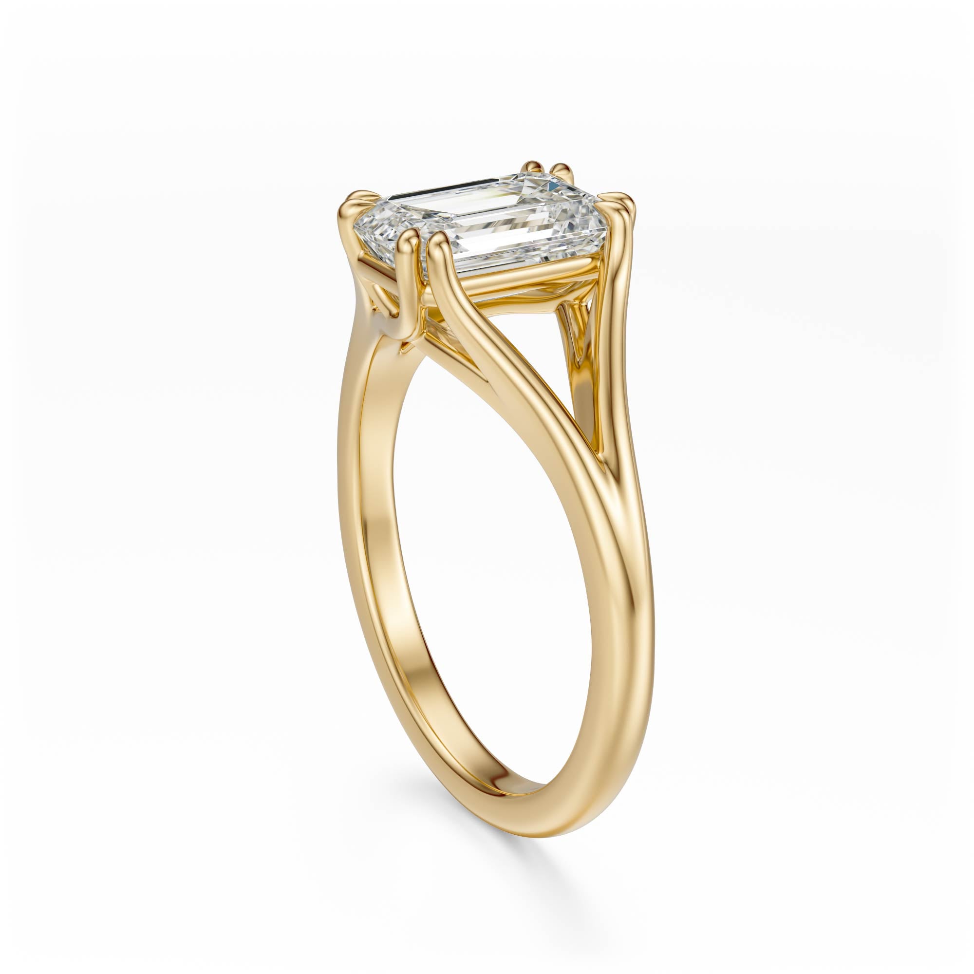 The Weaver Ring | Emerald Cut | Setting Only - Lavender Creek Gems
