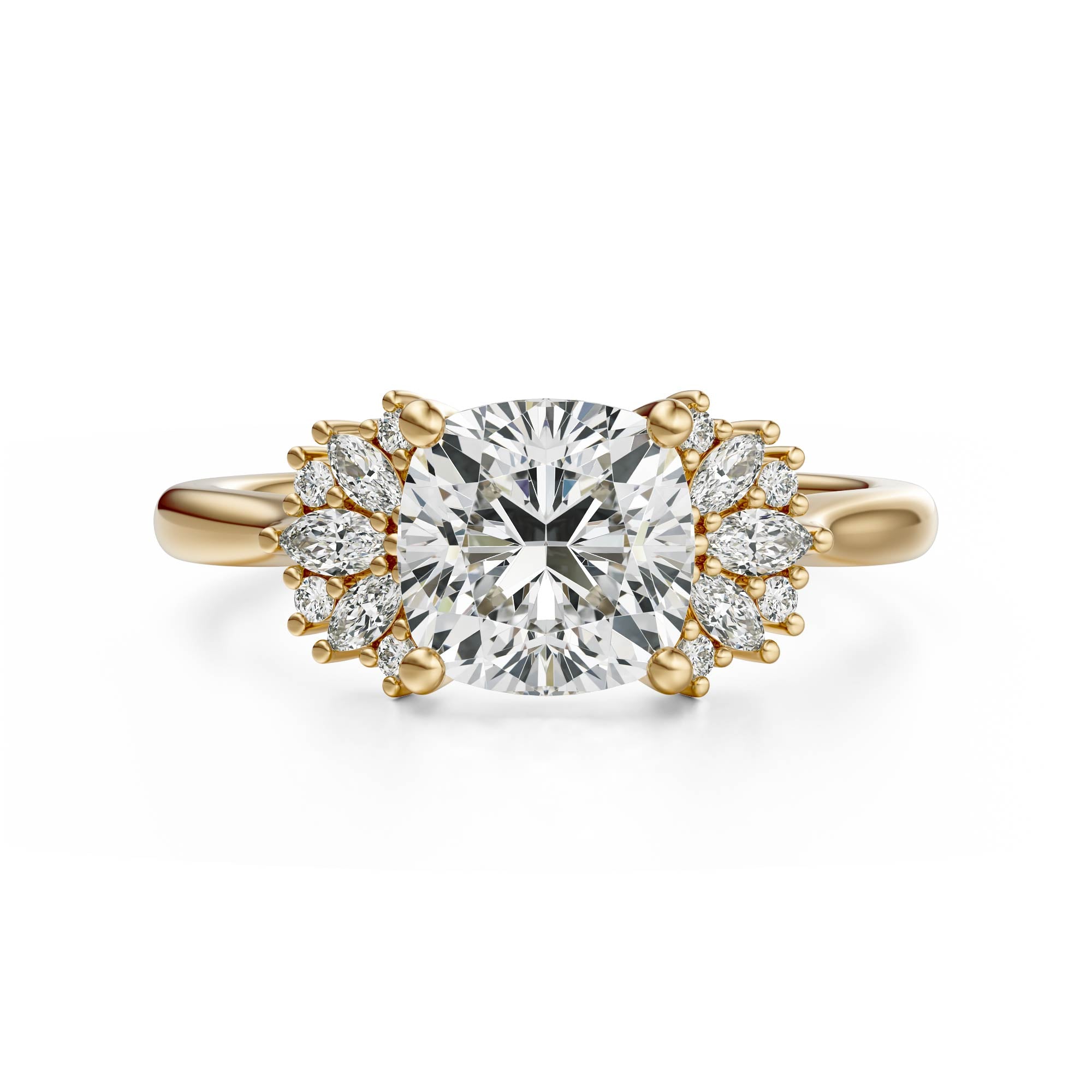 The Ambrosia Ring | Cushion | Setting Only - Lavender Creek Gems