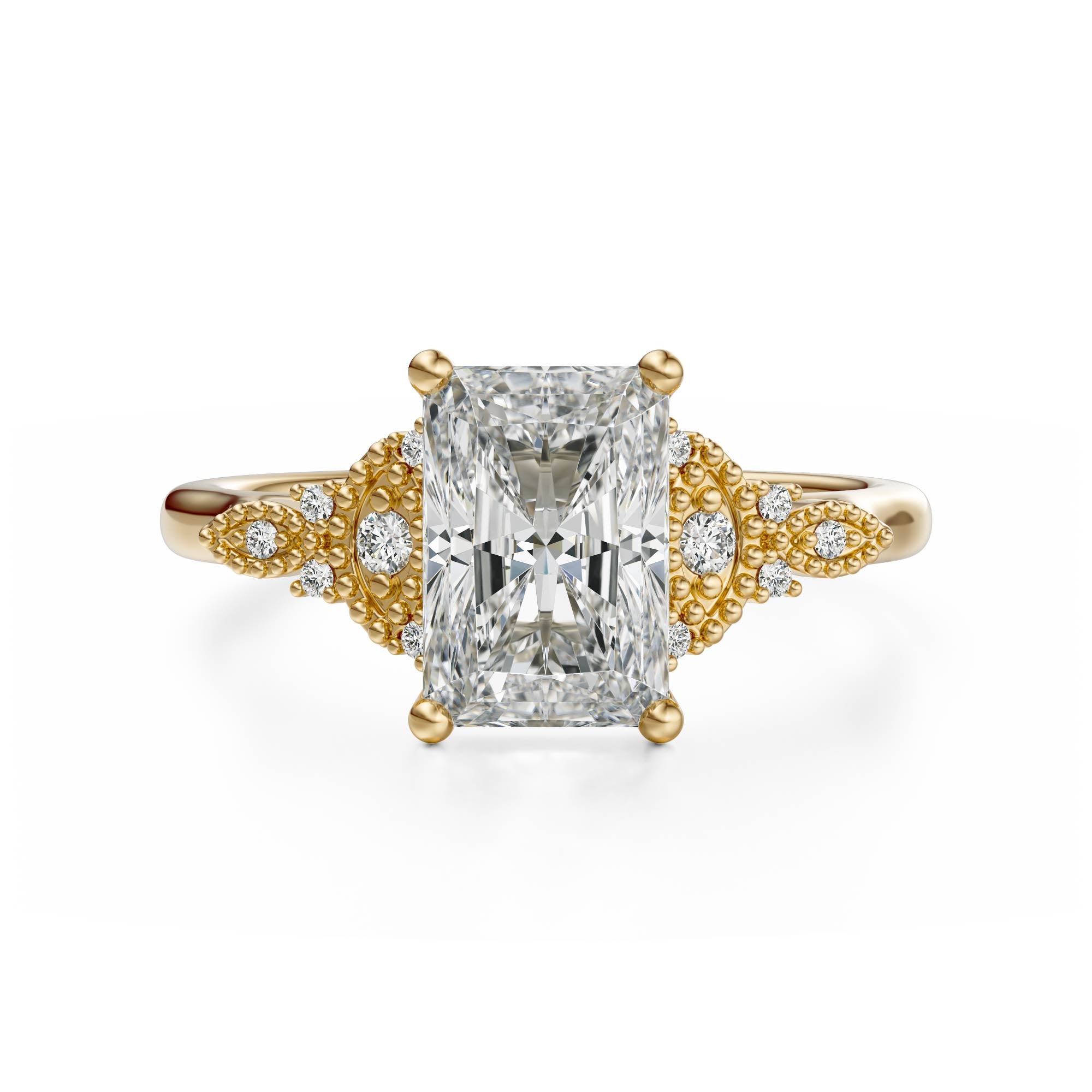 The Art Deco Maeve Ring | Radiant - Lavender Creek Gems